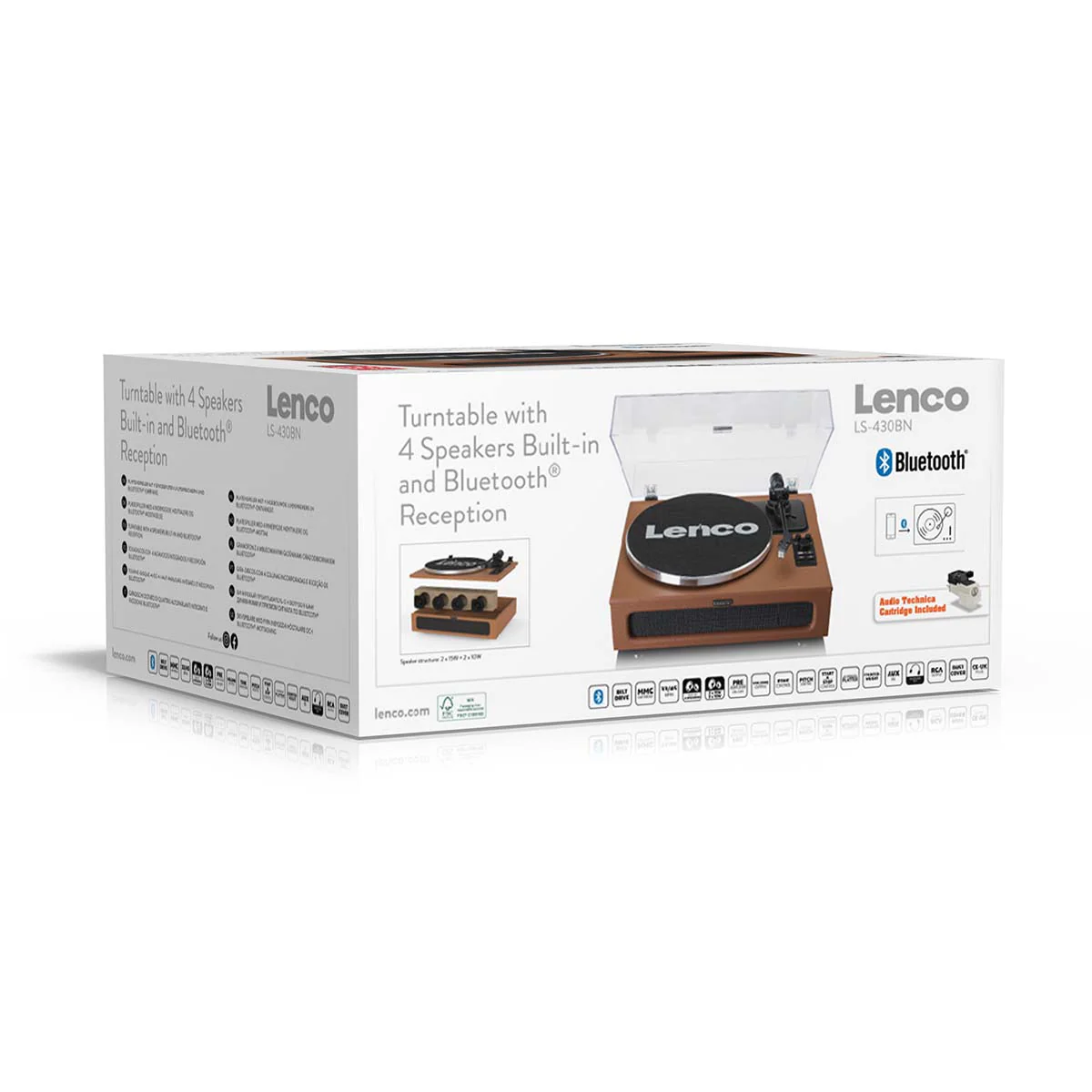 Lenco LS-430BN - Platine vinyle avec 4 haut-parleurs incorporés - Marron - Image 21