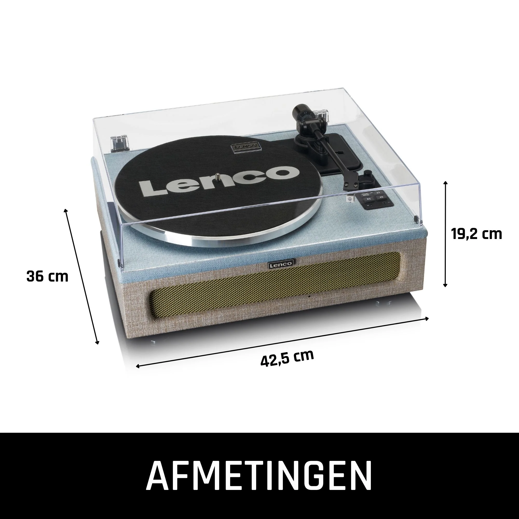 Lenco LS-440BUBG - Platine vinyle avec 4 haut-parleurs incorporés -  Bleu/Taupe - Image 20