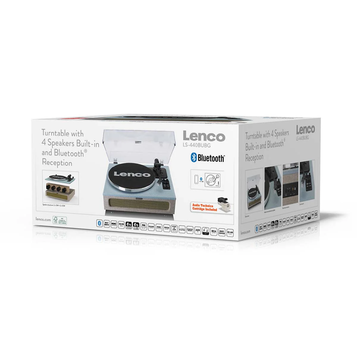 Lenco LS-440BUBG - Platine vinyle avec 4 haut-parleurs incorporés -  Bleu/Taupe - Image 22