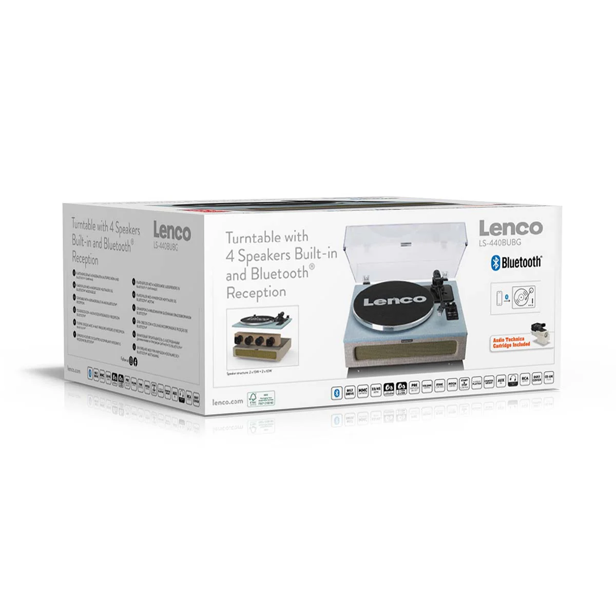Lenco LS-440BUBG - Platine vinyle avec 4 haut-parleurs incorporés -  Bleu/Taupe - Image 23