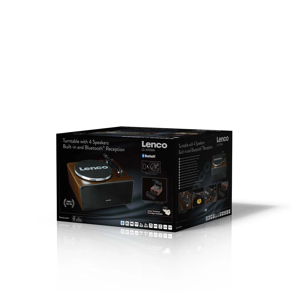 Lenco LS-470WA - Platine vinyle avec haut-parleurs intégrés et Bluetooth® - Noyer - Image 15