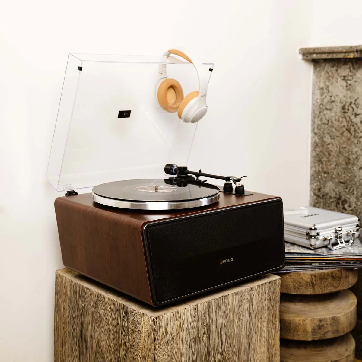 Lenco LS-470WA - Platine vinyle avec haut-parleurs intégrés et Bluetooth® - Noyer - Image 18