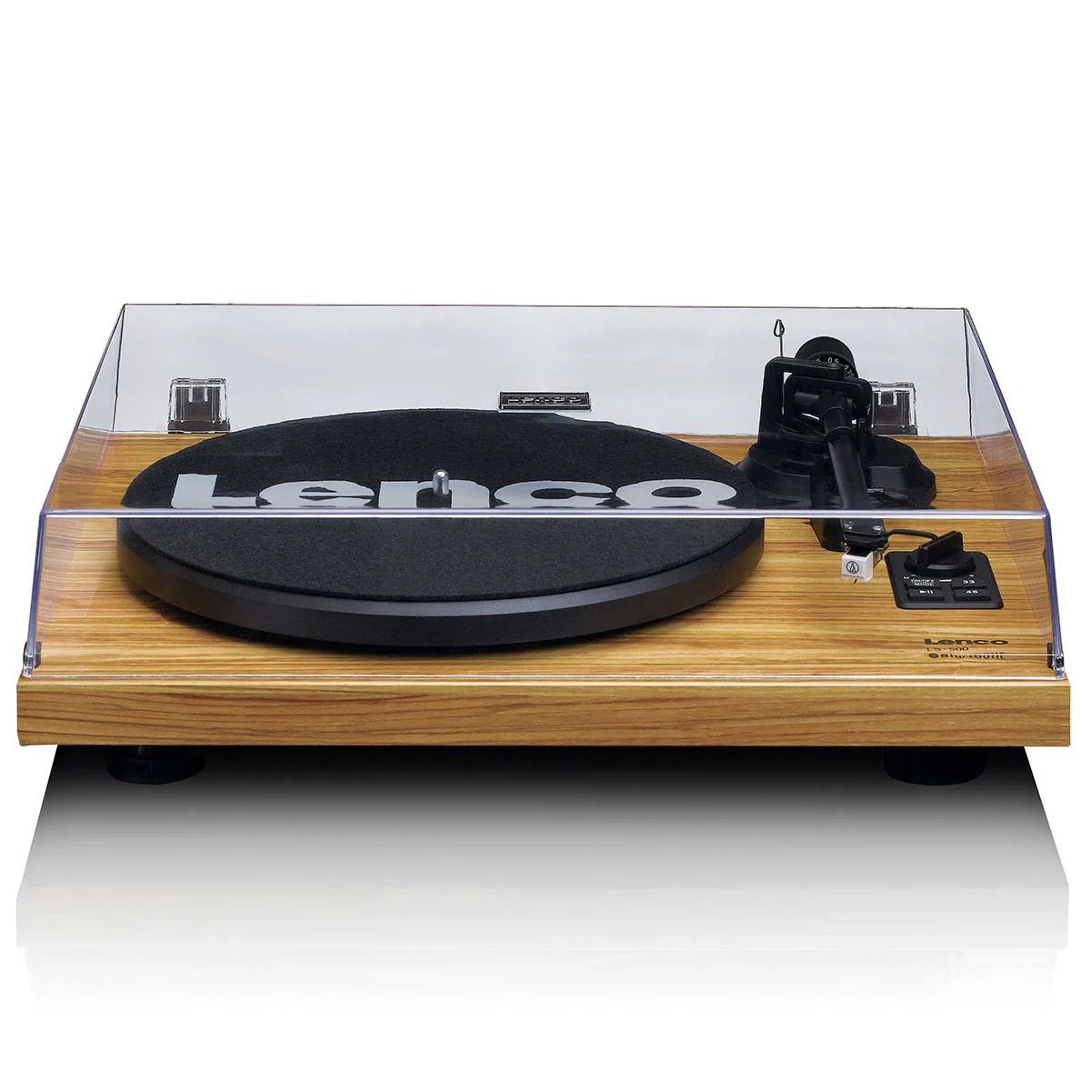 Lenco LS-500OK - Platine avec amplificateur intégré, Bluetooth® et deux enceintes externes - Bois - Image 3