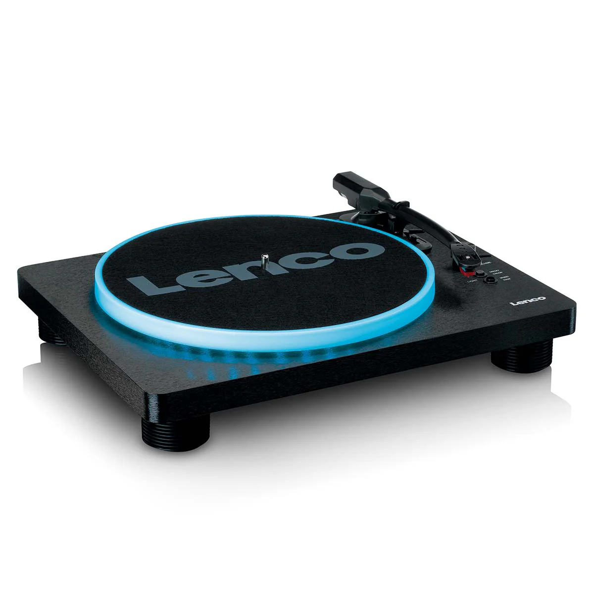 Lenco LS-50LEDBK - Platine vinyle avec haut-parleurs intégrés et éclairage LED - Noir - Image 4