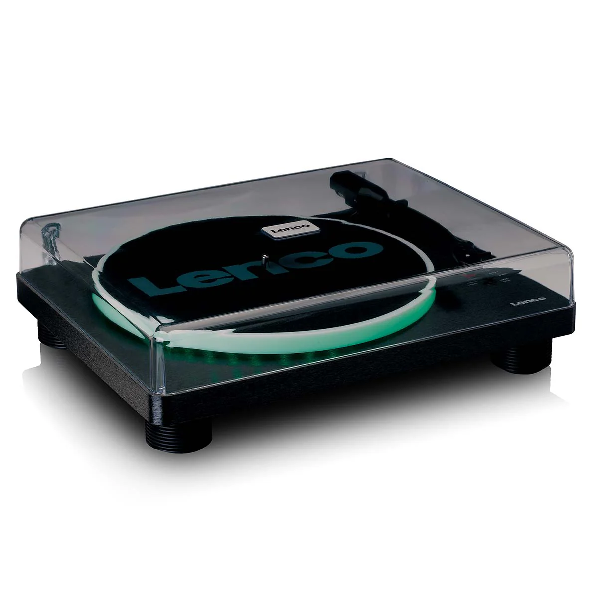Lenco LS-50LEDBK - Platine vinyle avec haut-parleurs intégrés et éclairage LED - Noir - Image 5
