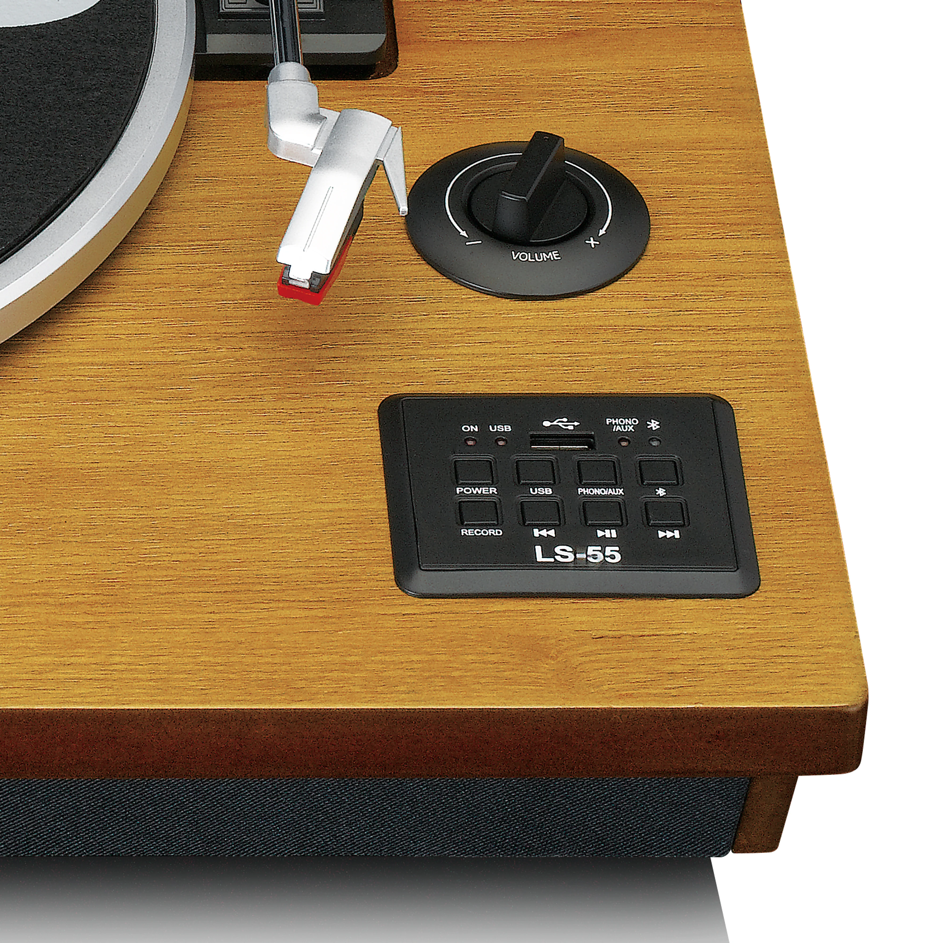 Lenco LS-55WA - Platine vinyle avec Bluetooth®, USB, MP3, haut-parleurs - Bois - Image 10