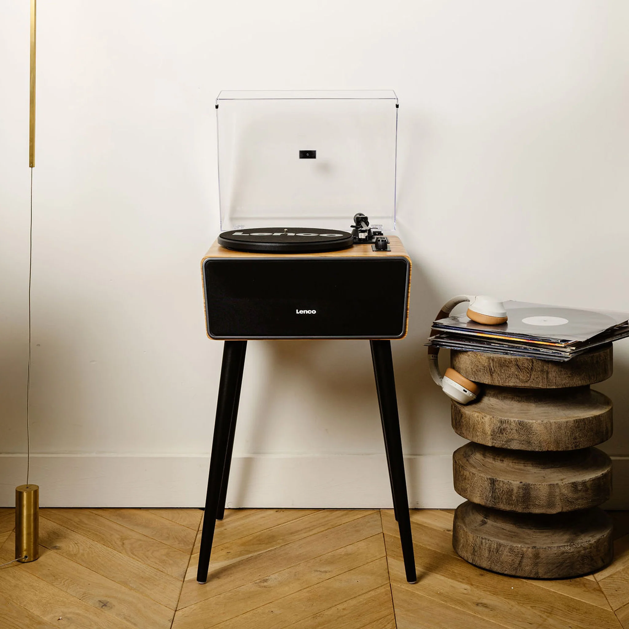 Lenco LS-570OK - Platine vinyle avec haut-parleurs intégrés et Bluetooth® - Platine vinyle sur pieds - Chêne - Image 17