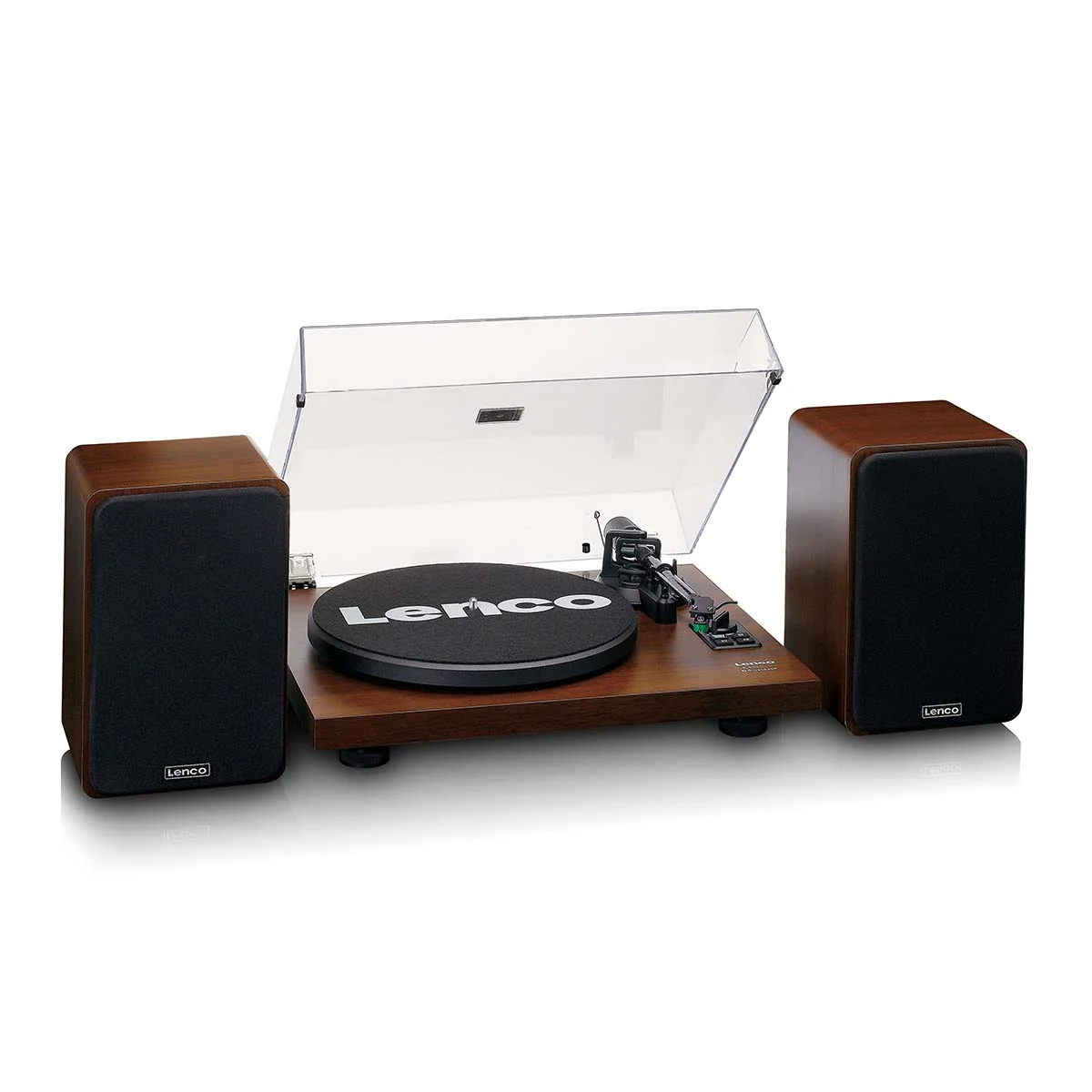 Lenco LS-600WA -Tourne-disque avec amplificateur intégré et Bluetooth® plus 2 haut-parleurs externes - Noyer - Image 12