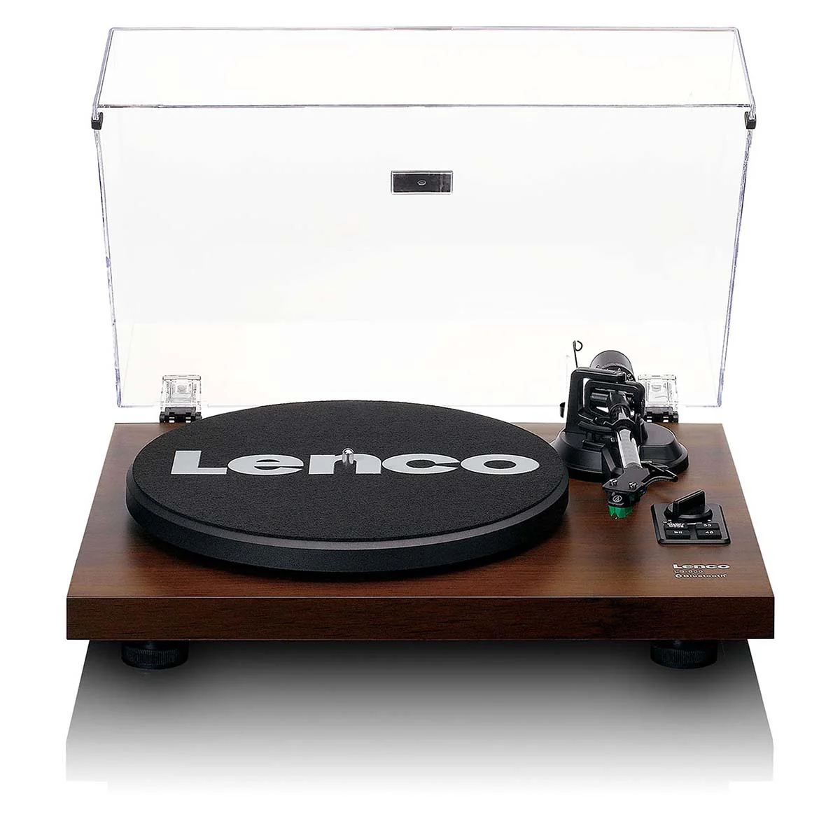 Lenco LS-600WA -Tourne-disque avec amplificateur intégré et Bluetooth® plus 2 haut-parleurs externes - Noyer - Image 4