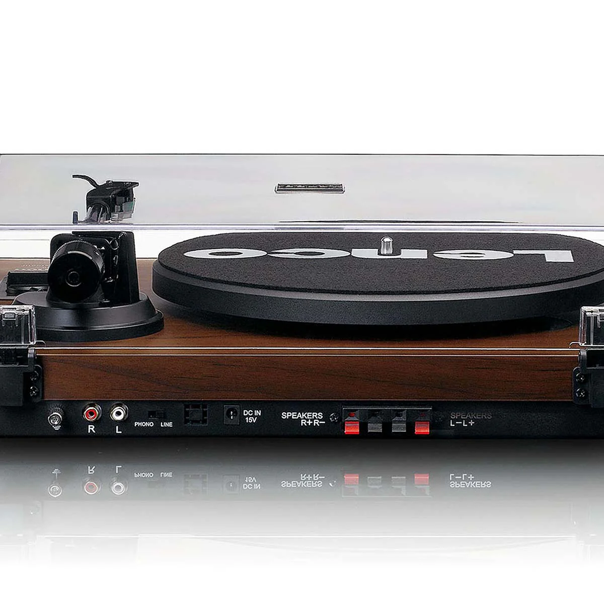 Lenco LS-600WA -Tourne-disque avec amplificateur intégré et Bluetooth® plus 2 haut-parleurs externes - Noyer - Image 7