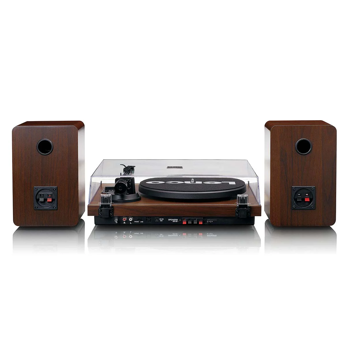 Lenco LS-600WA -Tourne-disque avec amplificateur intégré et Bluetooth® plus 2 haut-parleurs externes - Noyer - Image 8