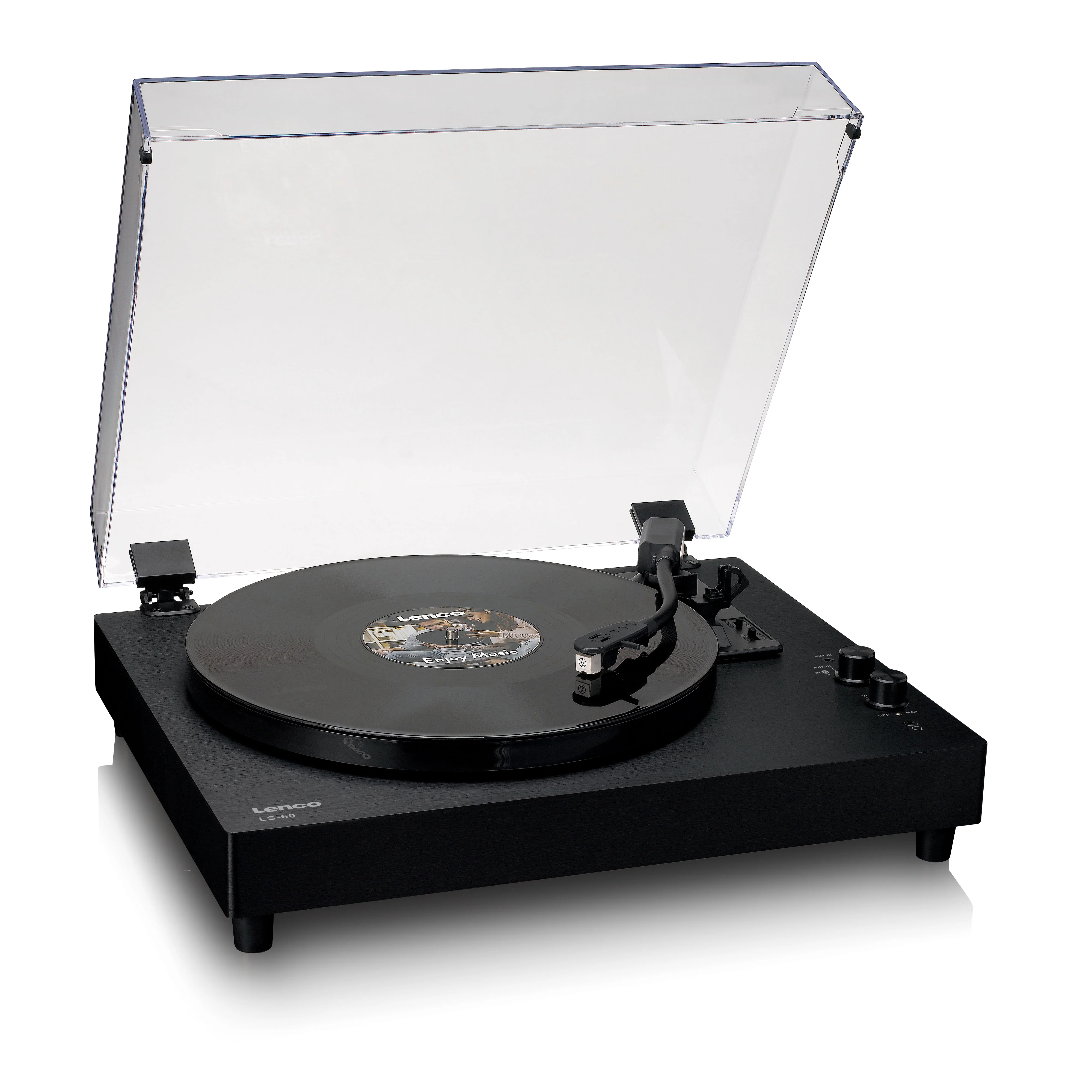 Lenco LS-60BK - Platine vinyle en bois avec Bluetooth et haut-parleurs intégrés - Noir - Image 11