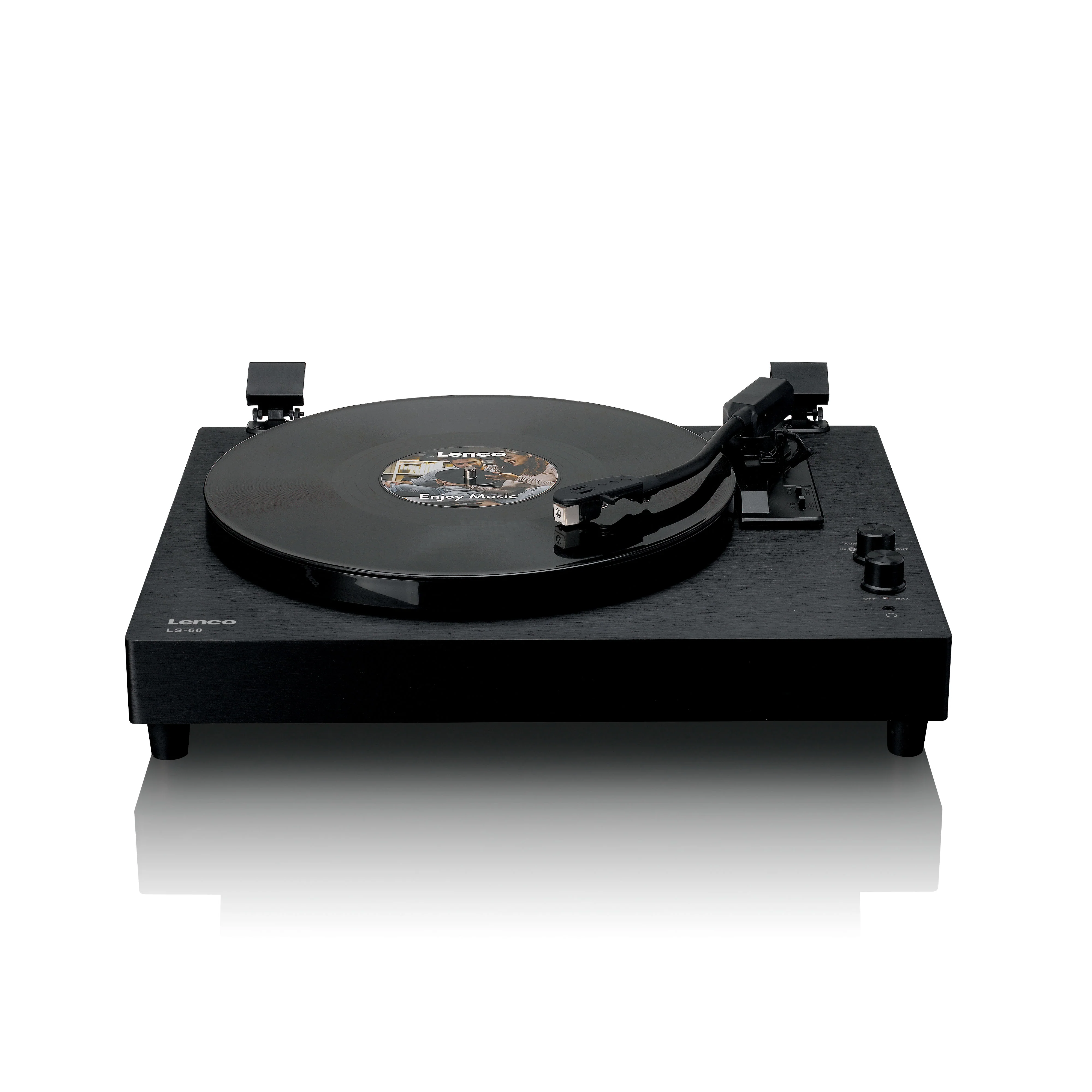 Lenco LS-60BK - Platine vinyle en bois avec Bluetooth et haut-parleurs intégrés - Noir - Image 4