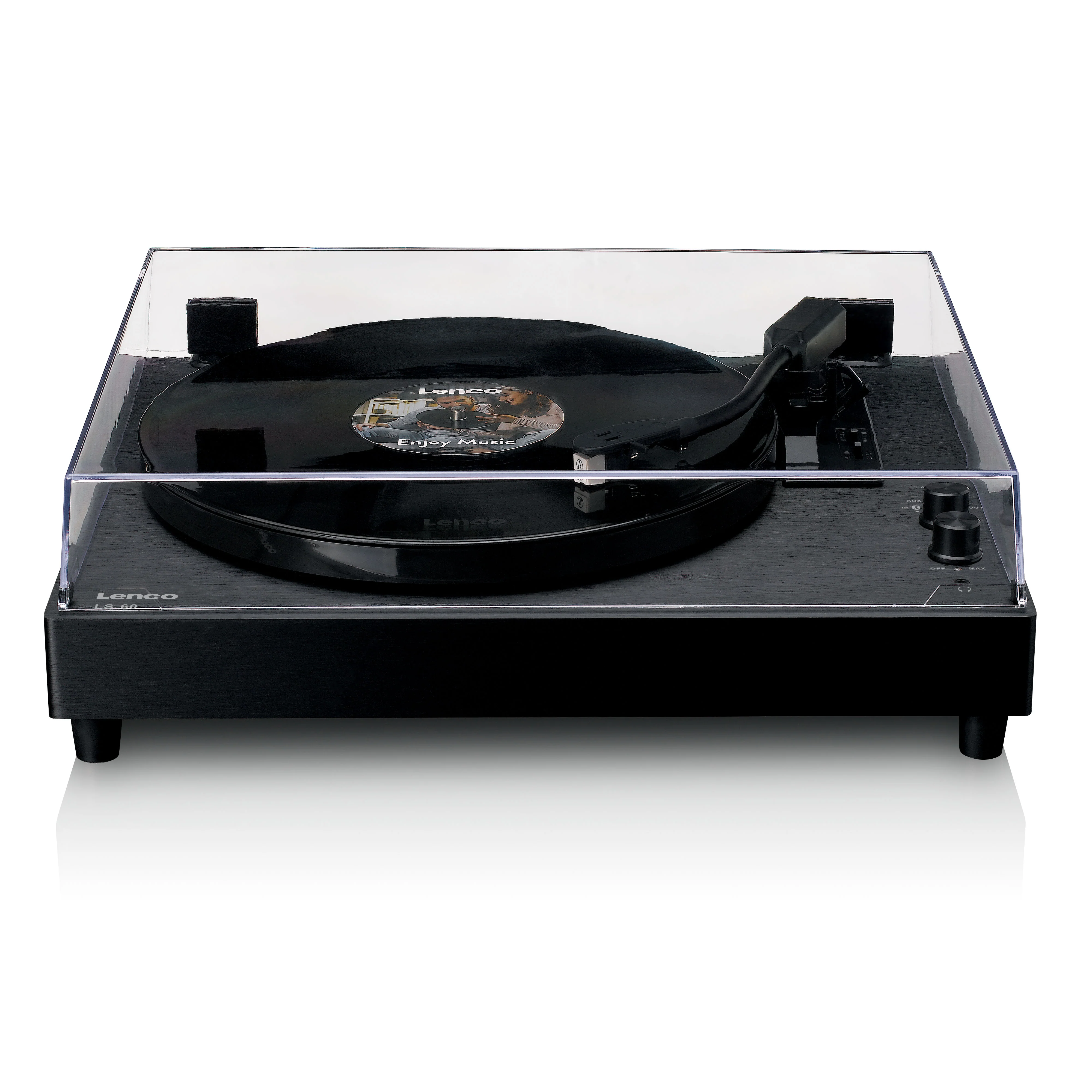 Lenco LS-60BK - Platine vinyle en bois avec Bluetooth et haut-parleurs intégrés - Noir - Image 6