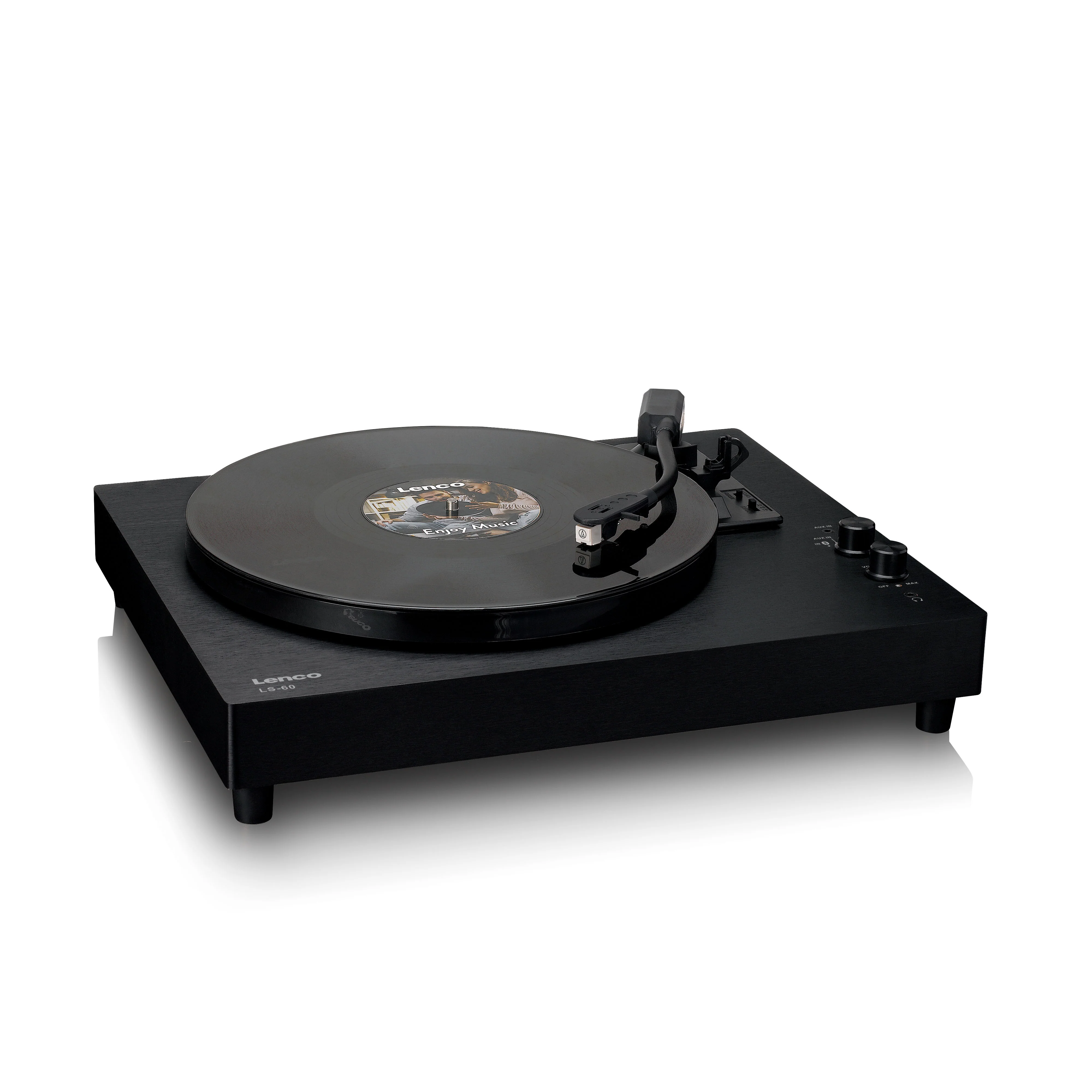 Lenco LS-60BK - Platine vinyle en bois avec Bluetooth et haut-parleurs intégrés - Noir - Image 8