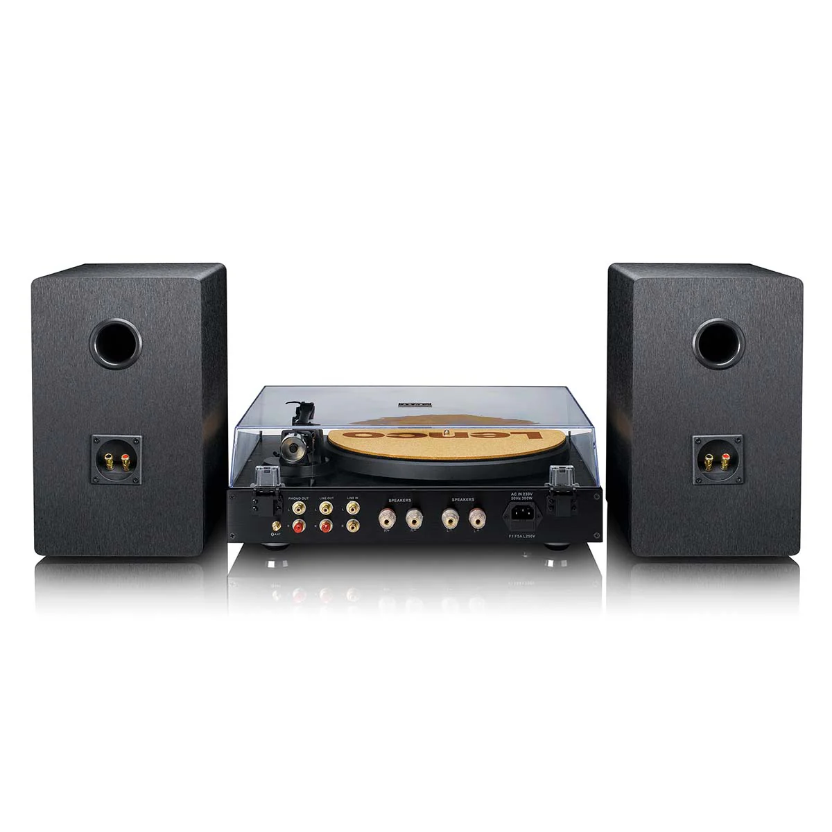 Lenco LS-700BK - Platine vinyle HiFi haute puissance avec enceintes, Bluetooth® et Ortofon 2M Red - Amplificateur stéréo intégré de 2 x 100 W RMS - Noir - Image 8