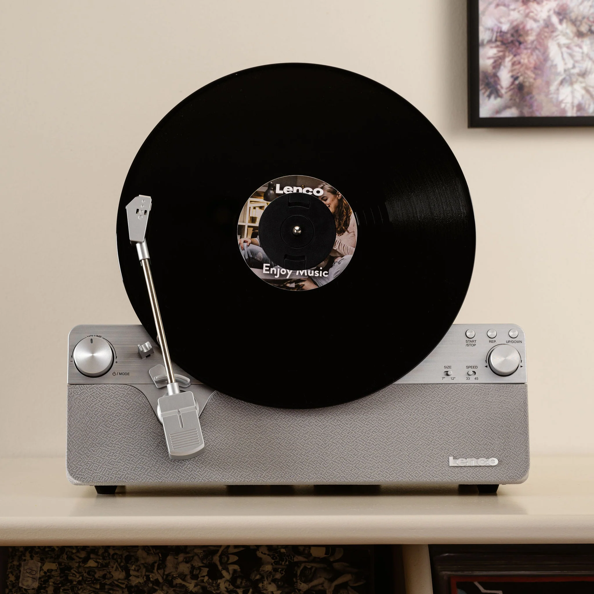 Lenco LSA-071SI - Platine vinyle verticale entièrement automatique avec haut-parleurs intégrés et Bluetooth® - Argent - Image 13