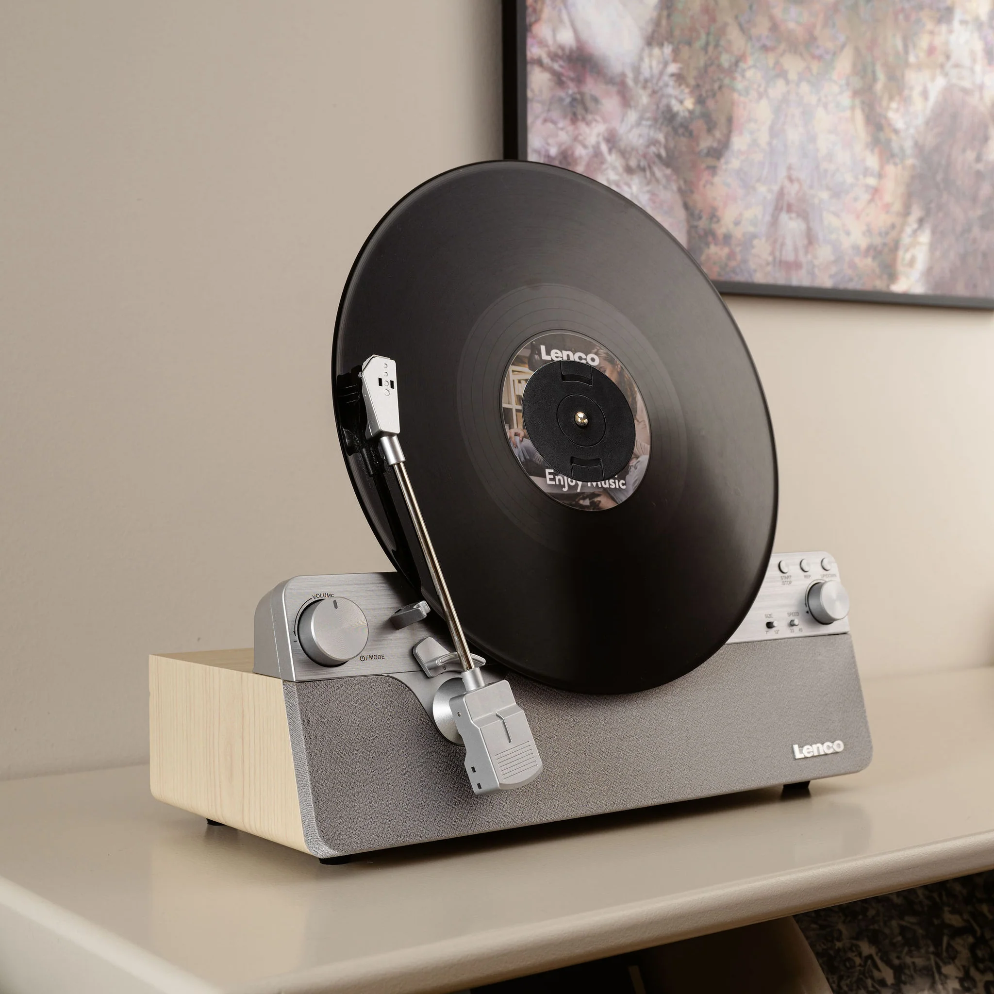 Lenco LSA-071SI - Platine vinyle verticale entièrement automatique avec haut-parleurs intégrés et Bluetooth® - Argent - Image 14