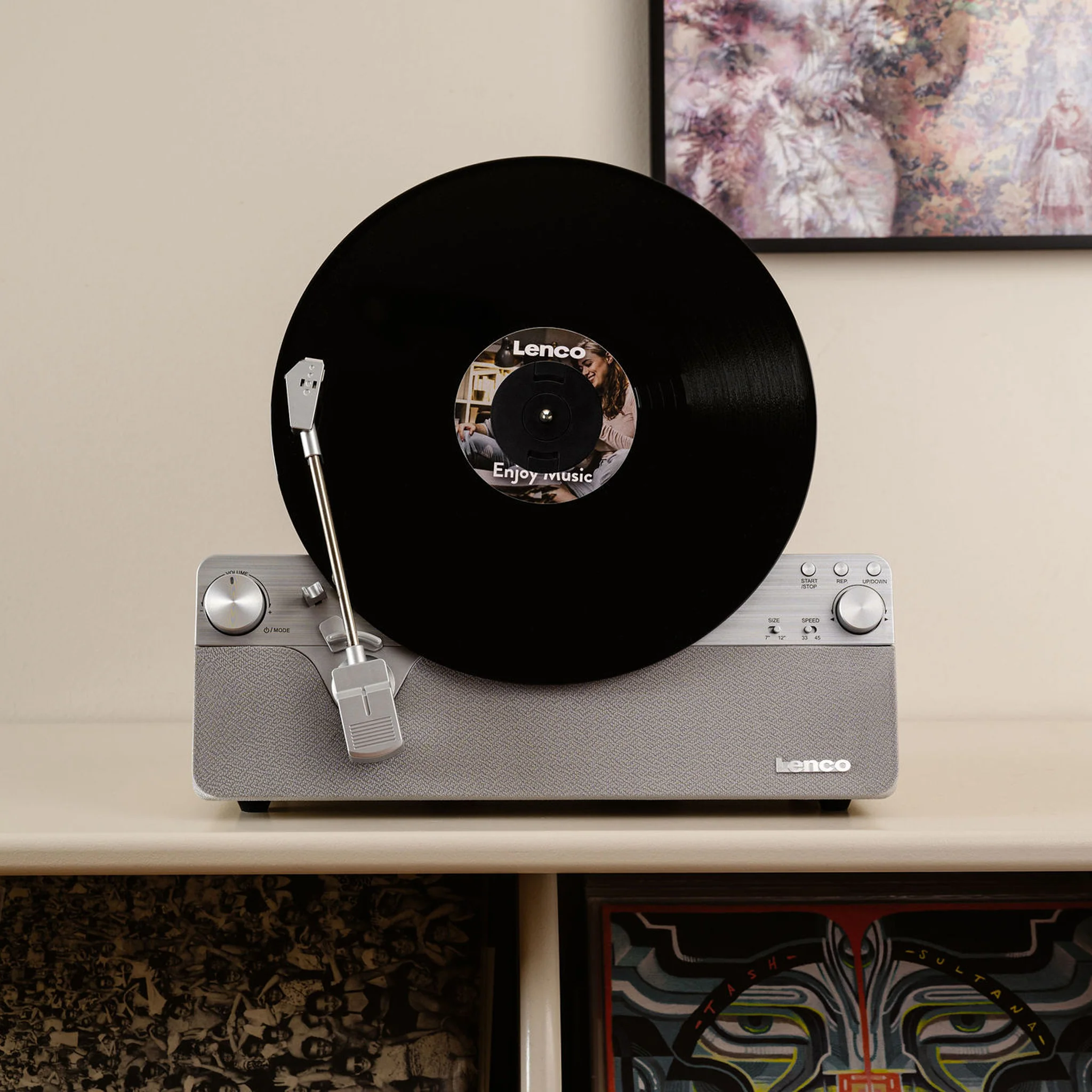 Lenco LSA-071SI - Platine vinyle verticale entièrement automatique avec haut-parleurs intégrés et Bluetooth® - Argent - Image 18