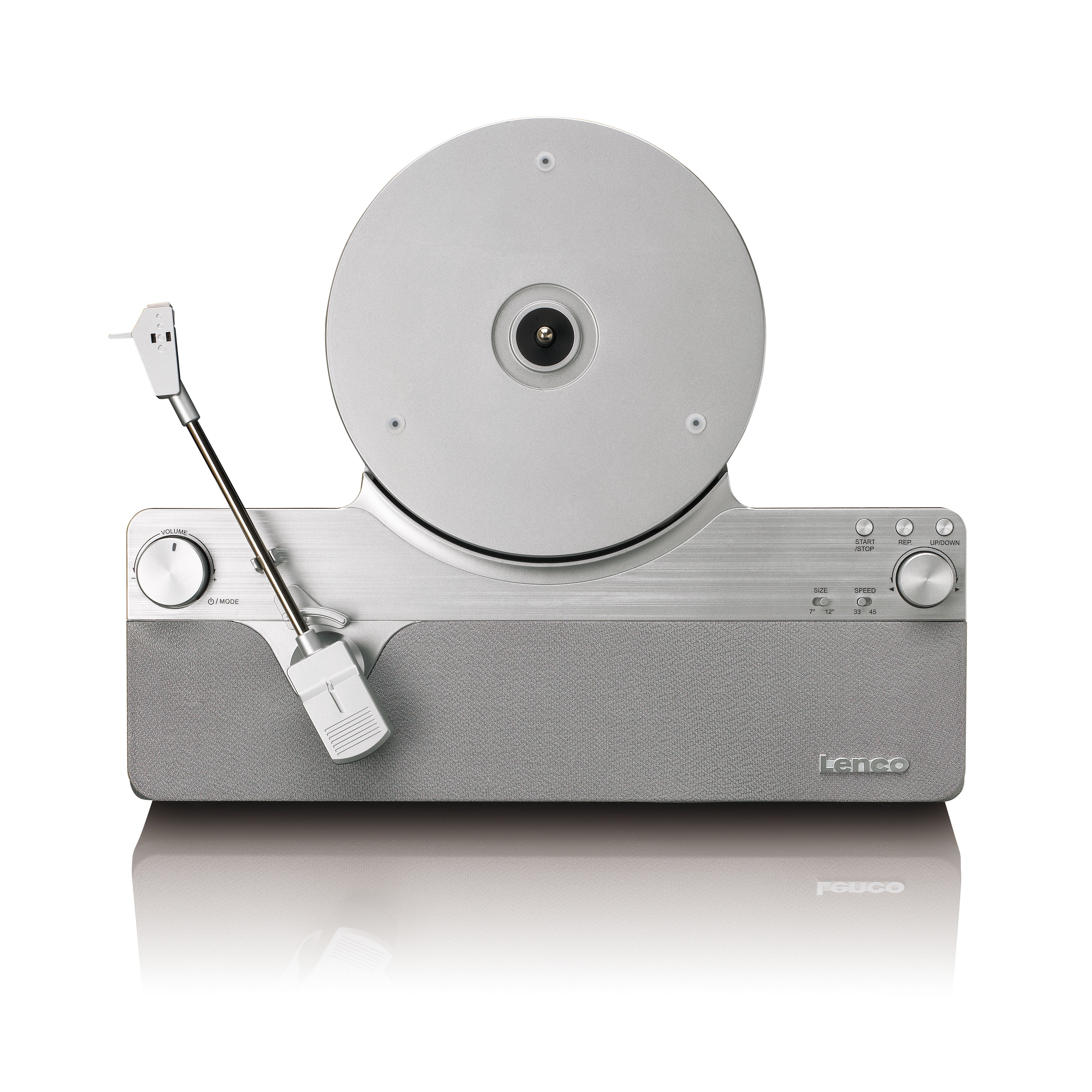 Lenco LSA-071SI - Platine vinyle verticale entièrement automatique avec haut-parleurs intégrés et Bluetooth® - Argent - Image 3