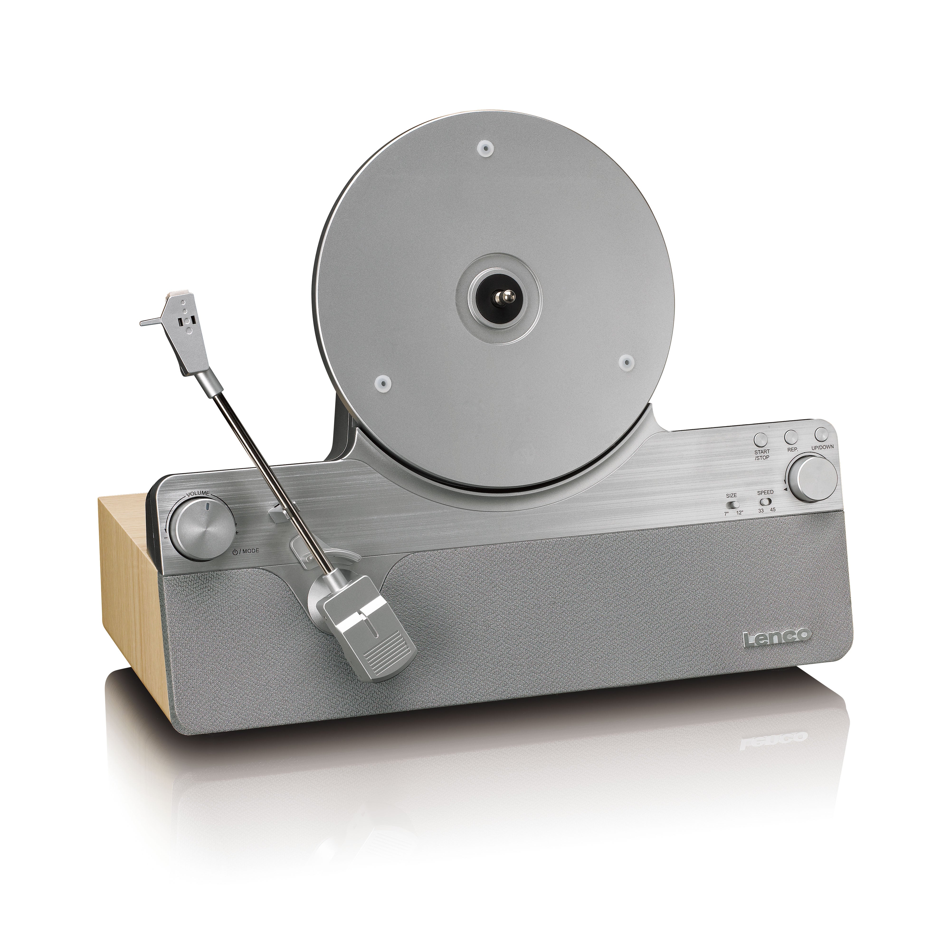 Lenco LSA-071SI - Platine vinyle verticale entièrement automatique avec haut-parleurs intégrés et Bluetooth® - Argent - Image 4