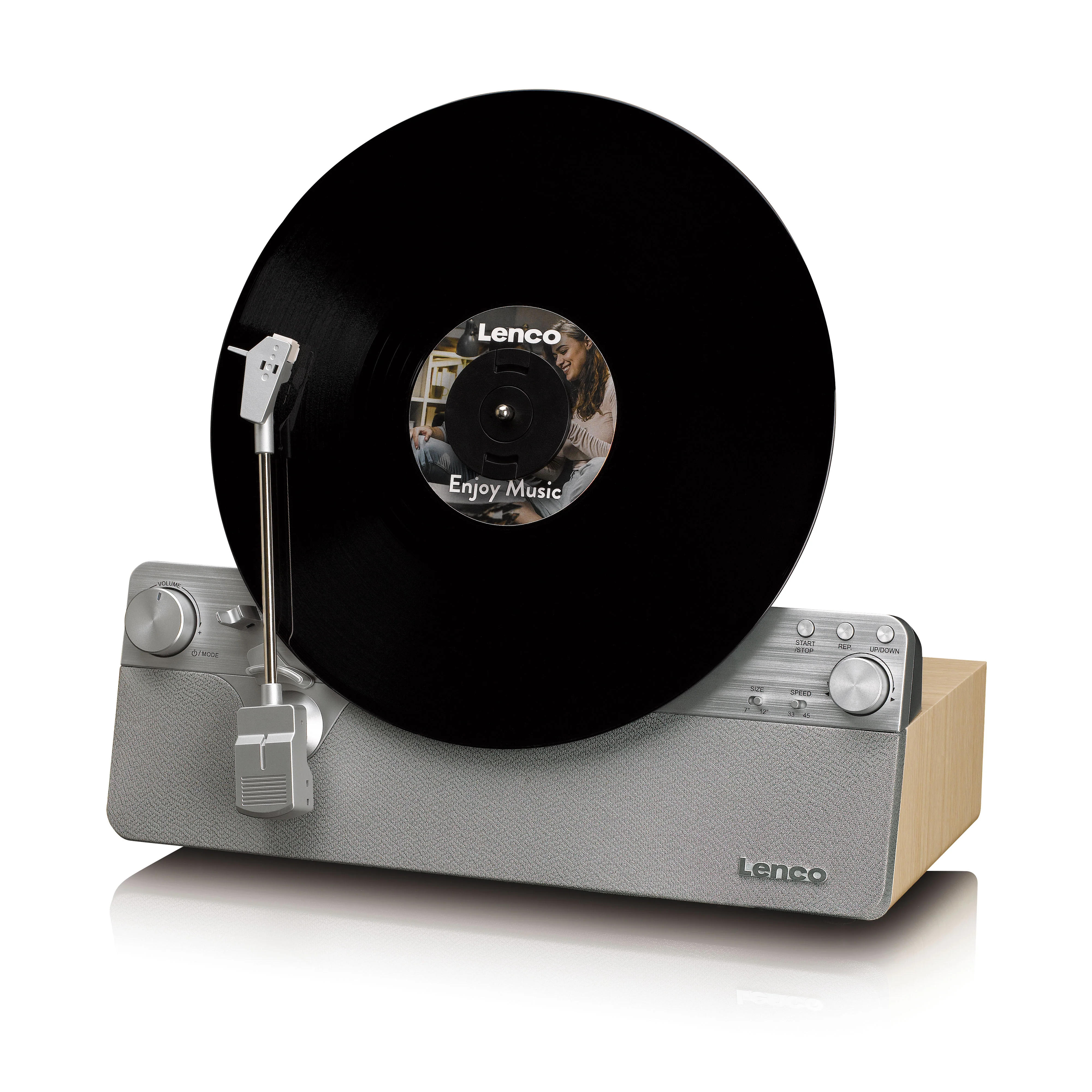 Lenco LSA-071SI - Platine vinyle verticale entièrement automatique avec haut-parleurs intégrés et Bluetooth® - Argent - Image 5