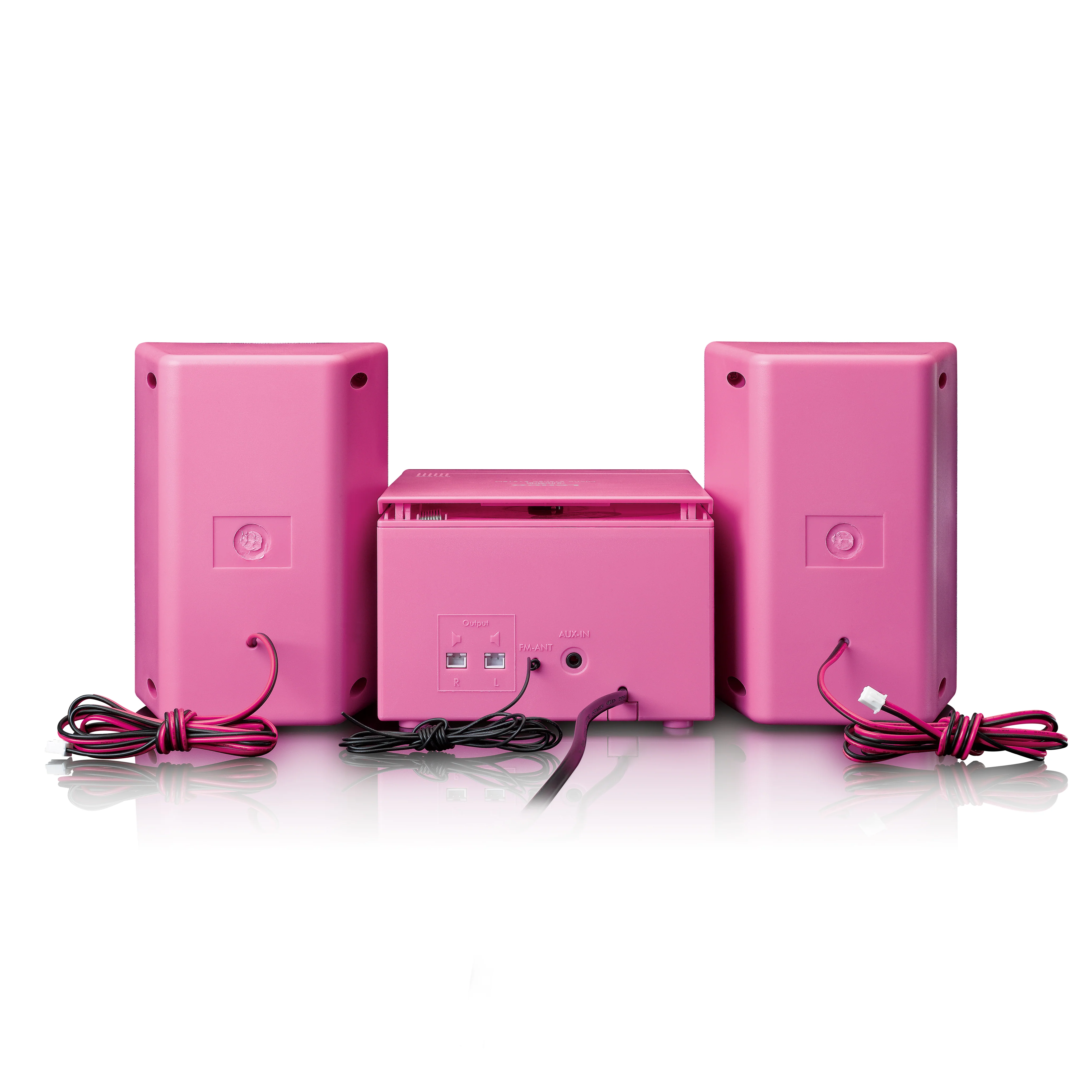 Lenco MC-013PK - Chaîne HiFi avec radio FM et lecteur CD - Rose - Image 6
