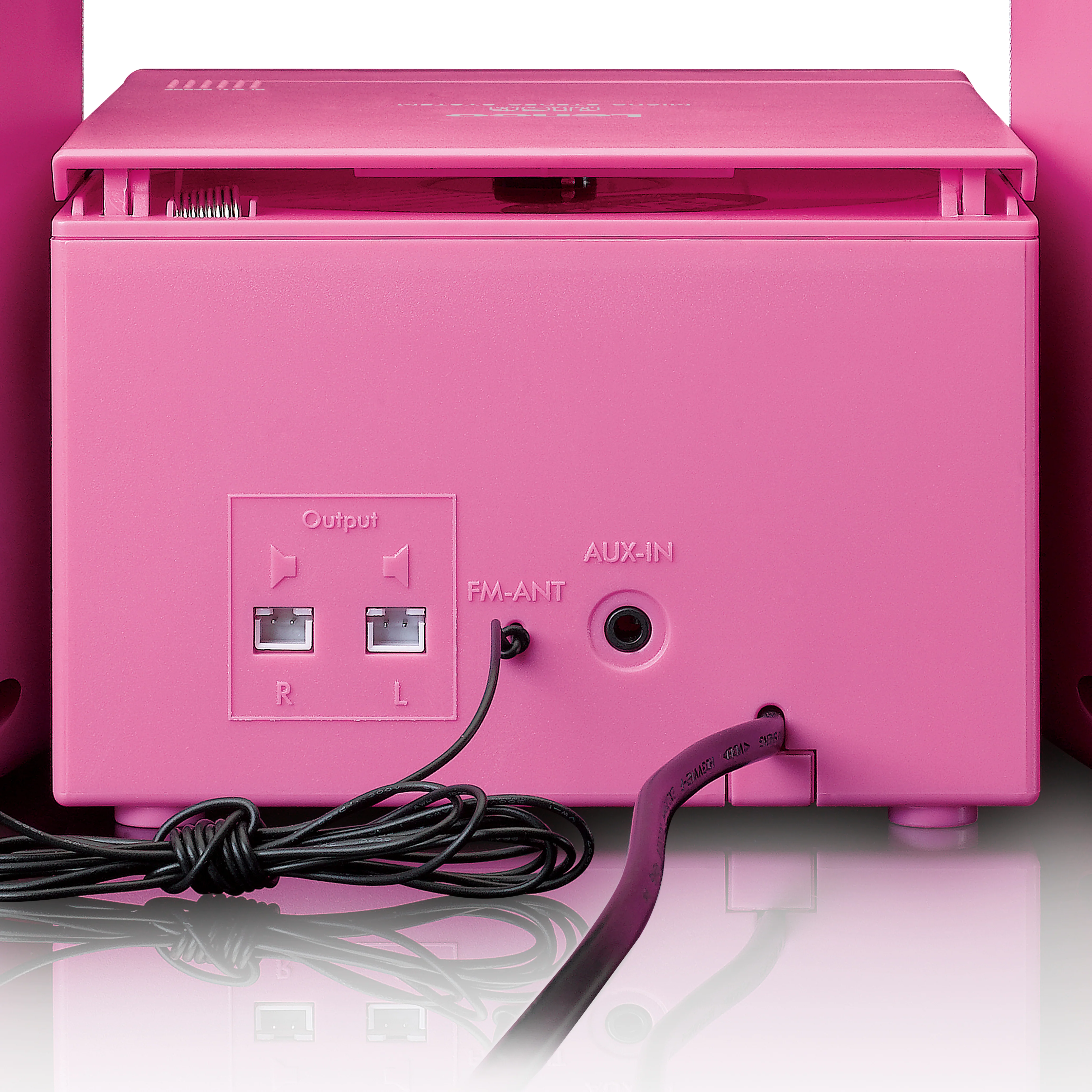 Lenco MC-013PK - Chaîne HiFi avec radio FM et lecteur CD - Rose - Image 7