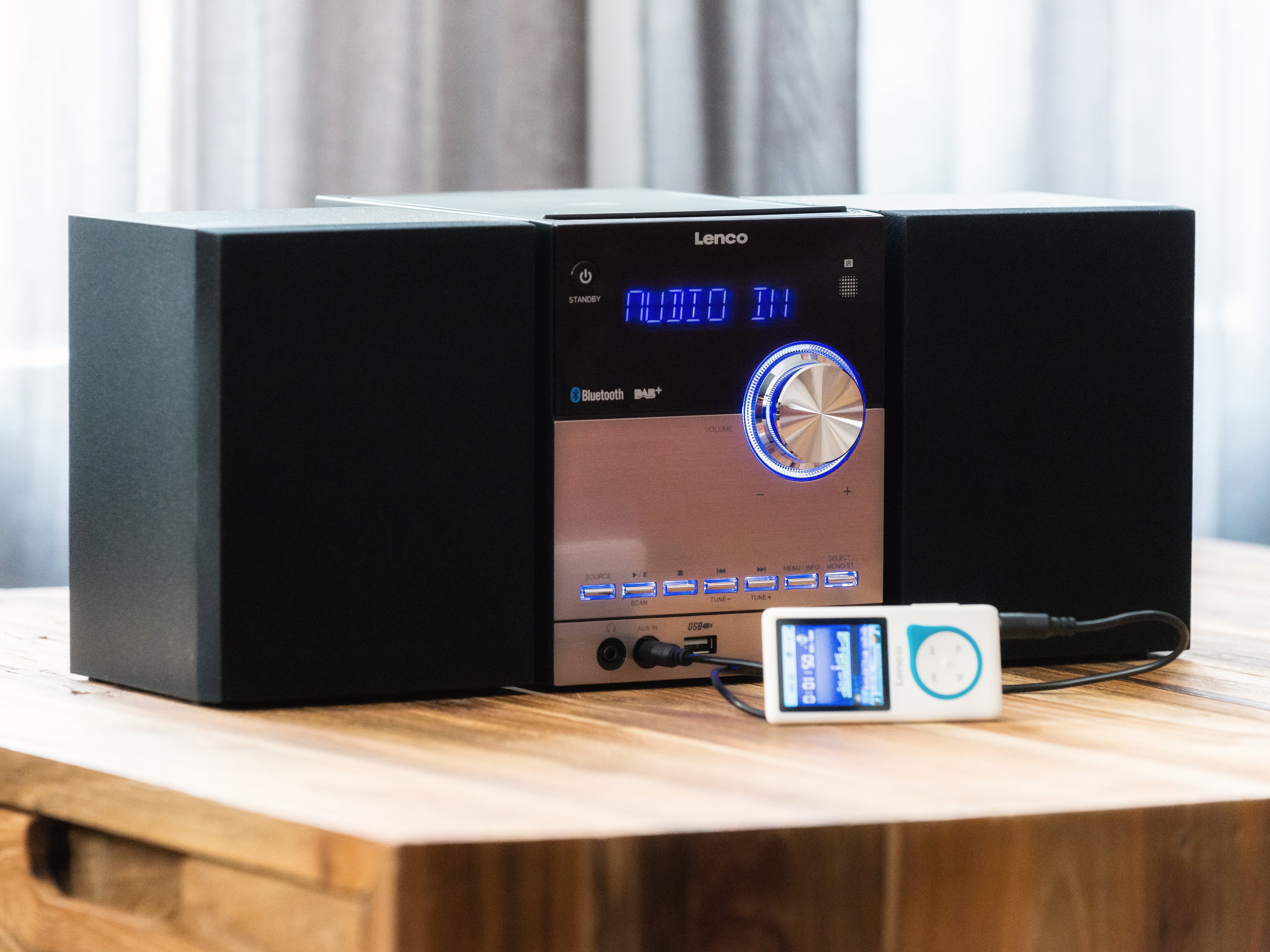 Lenco MC-150 - Chaîne stéréo avec radio DAB+/FM, lecteur CD, connexion Bluetooth® et prise USB - Noir - Image 21