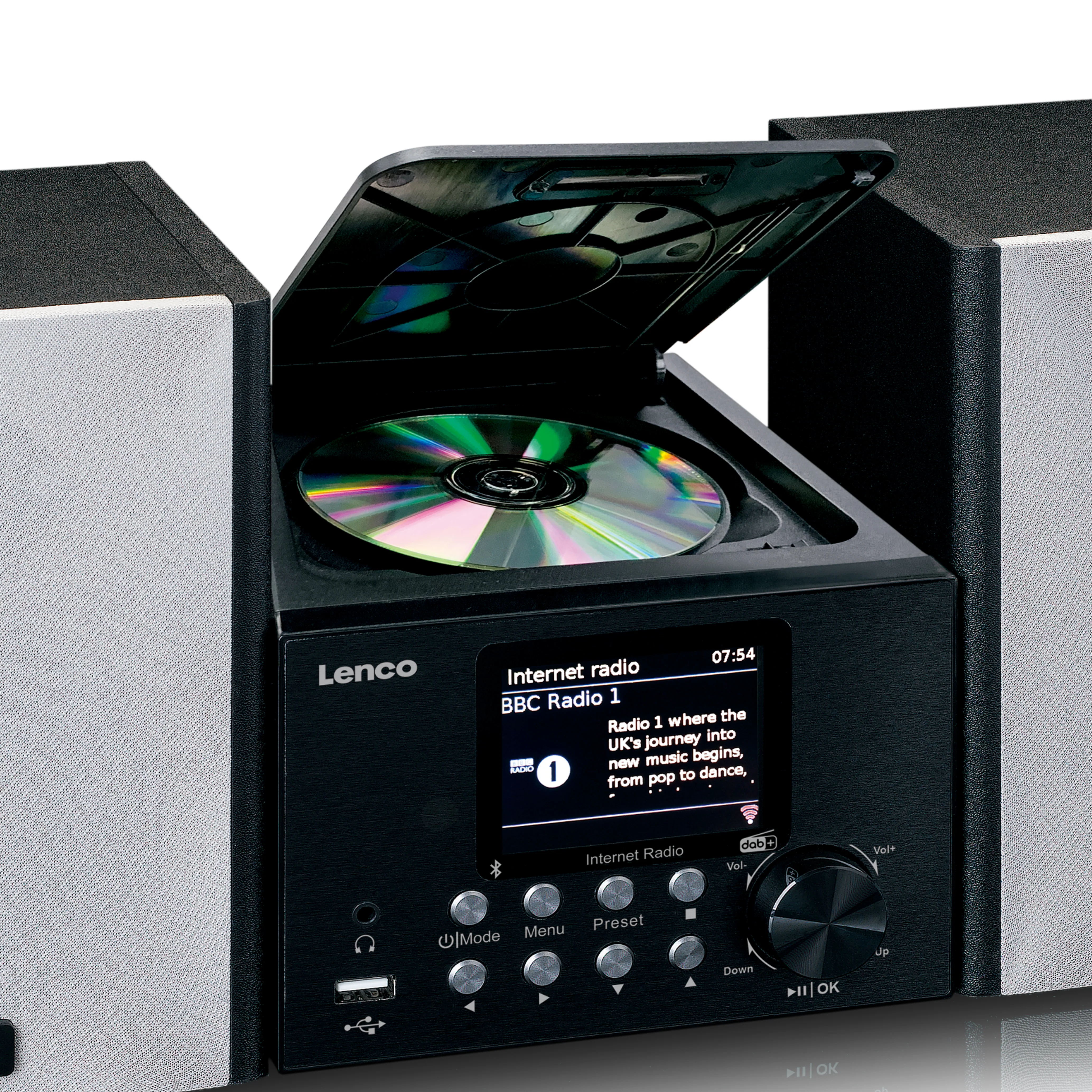 Lenco MC-250BK - Micro-chaîne avec radio intelligente, lecteur CD/USB, internet, DAB+, Bluetooth® - Noir - Image 7
