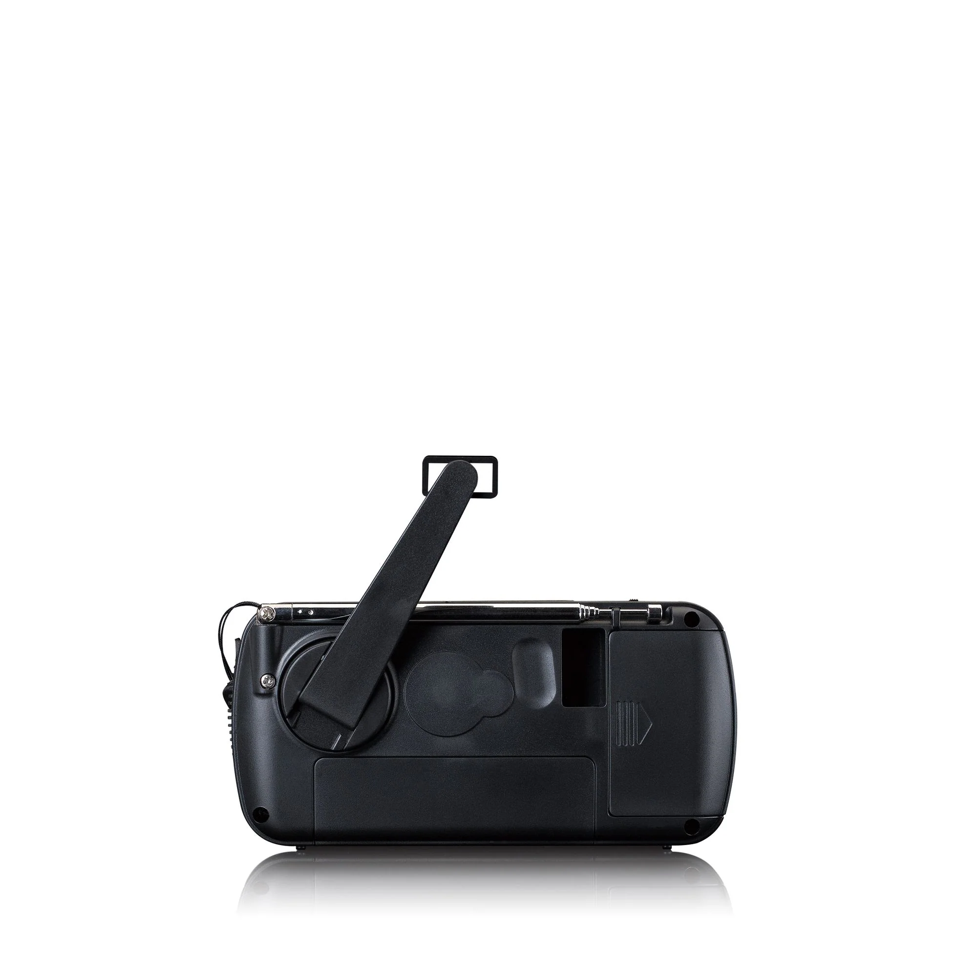 Lenco MCR-112BK - Radio d'urgence portable à manivelle, lampe de poche et banque d'alimentation en un seul appareil - Noir - Image 4