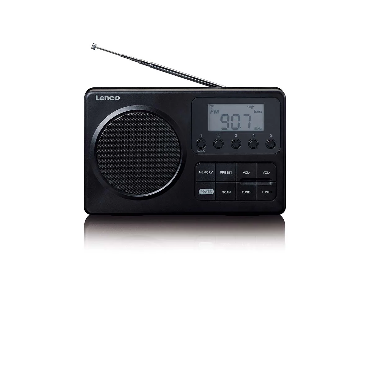 Lenco MPR-035BK - Radio FM portable compacte avec écran LCD - Noir - Image 2