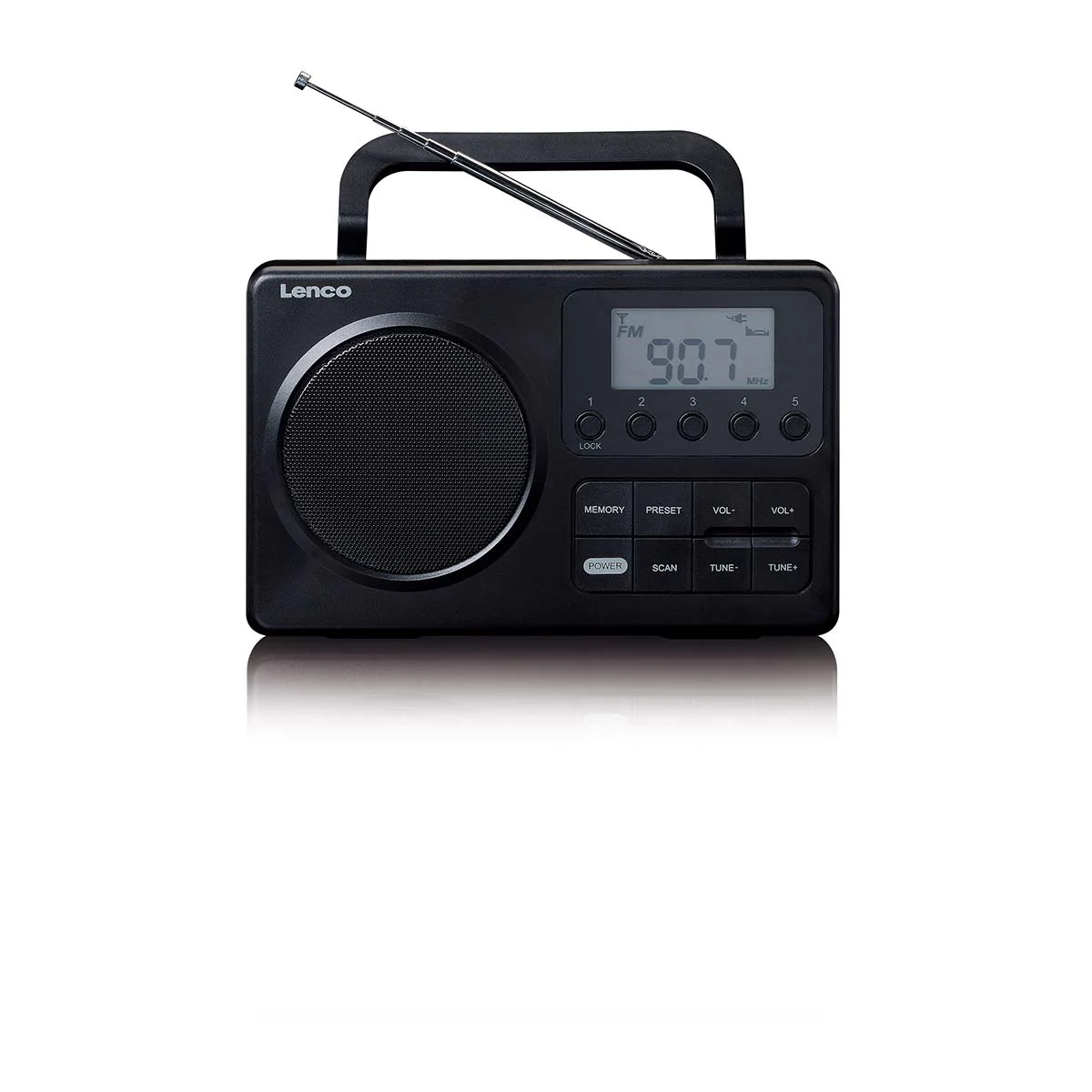 Lenco MPR-035BK - Radio FM portable compacte avec écran LCD - Noir - Image 4
