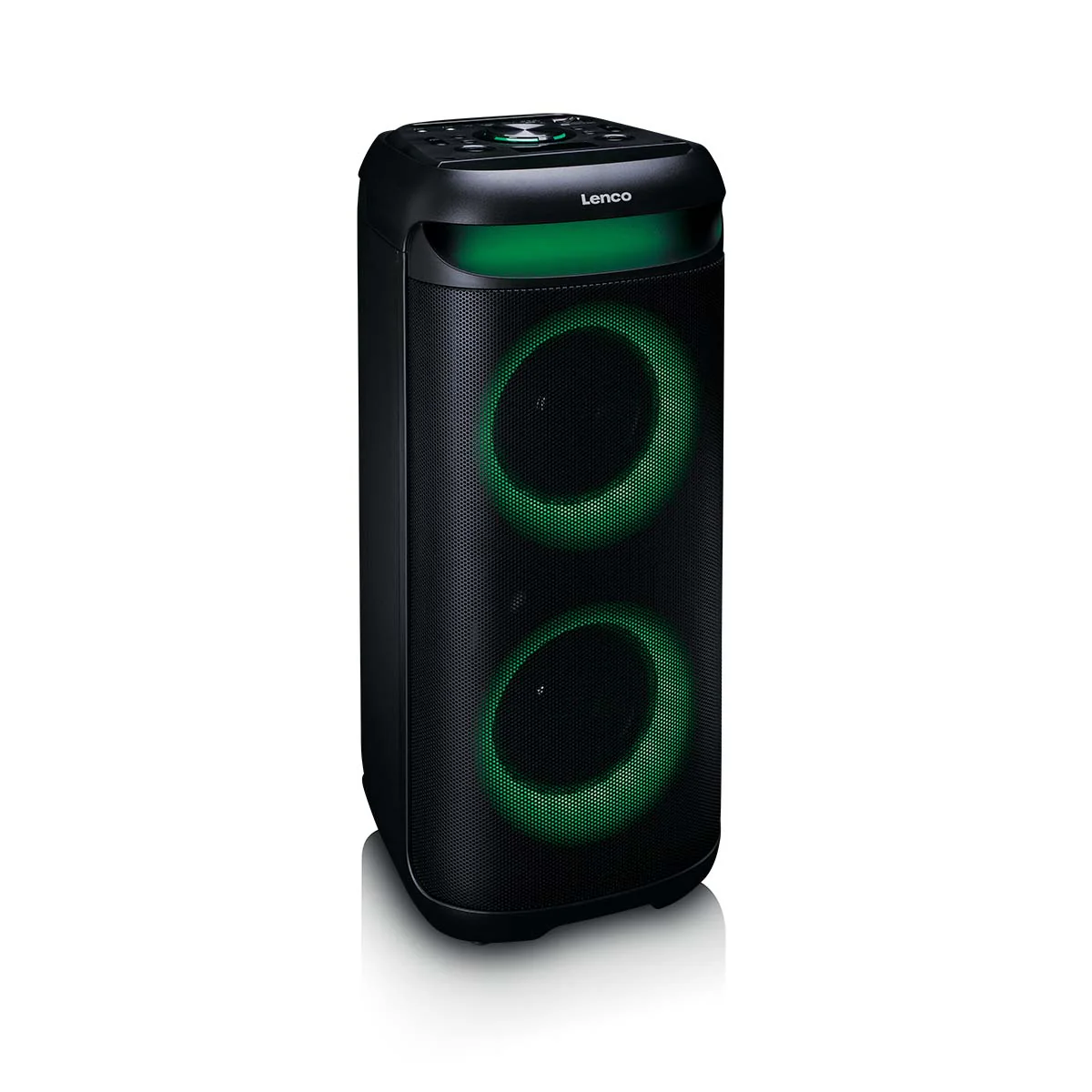 Lenco PA-210BK - Enceinte de soirée Bluetooth® avec effets lumineux LED - Puissance de sortie 100 W, TWS, USB, jusqu'à 12 heures d'autonomie - Noir - Image 10