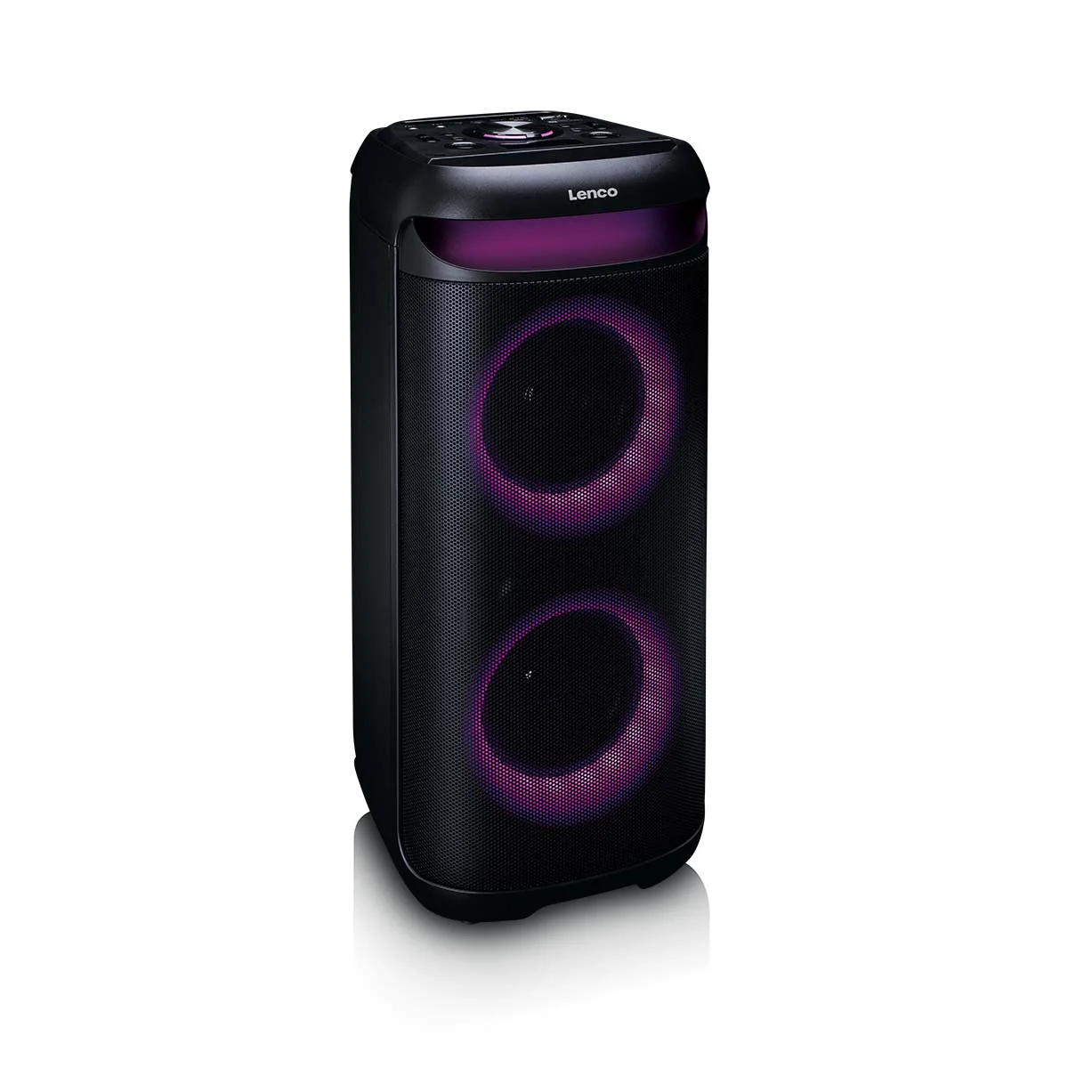 Lenco PA-210BK - Enceinte de soirée Bluetooth® avec effets lumineux LED - Puissance de sortie 100 W, TWS, USB, jusqu'à 12 heures d'autonomie - Noir - Image 11
