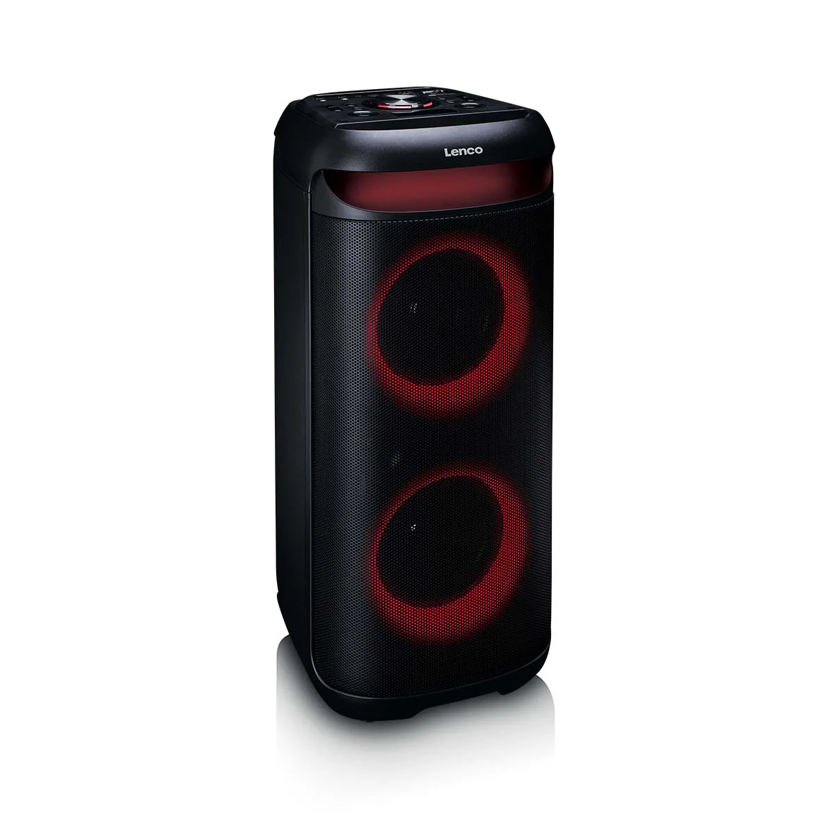 Lenco PA-210BK - Enceinte de soirée Bluetooth® avec effets lumineux LED - Puissance de sortie 100 W, TWS, USB, jusqu'à 12 heures d'autonomie - Noir - Image 12