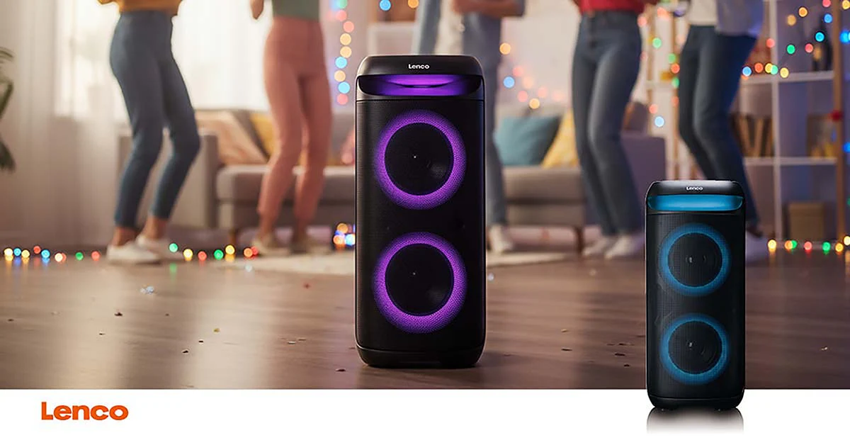 Lenco PA-210BK - Enceinte de soirée Bluetooth® avec effets lumineux LED - Puissance de sortie 100 W, TWS, USB, jusqu'à 12 heures d'autonomie - Noir - Image 20