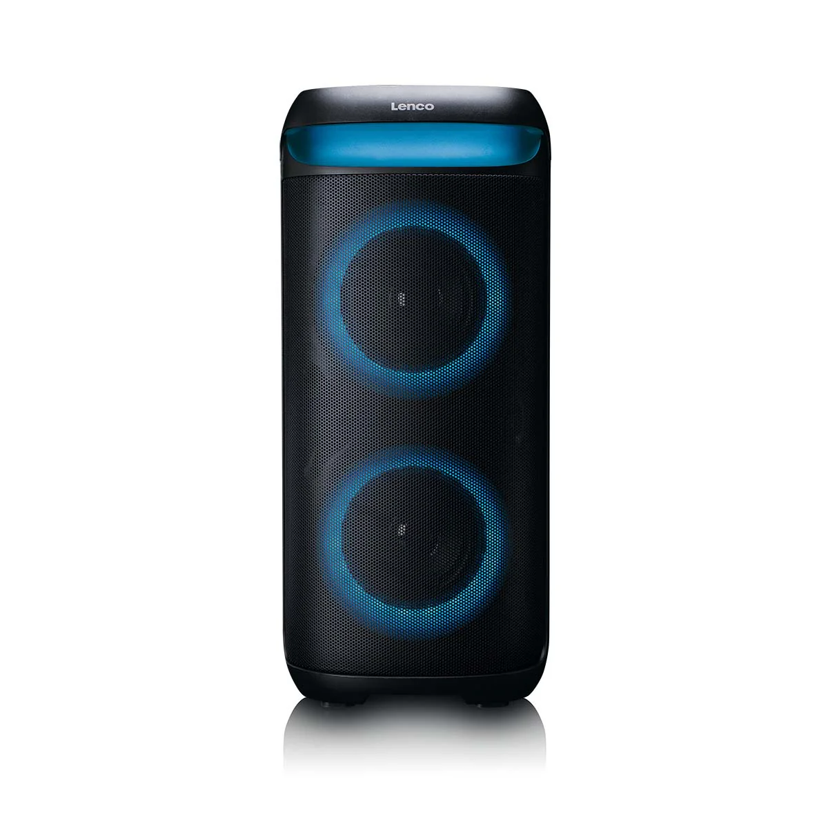 Lenco PA-210BK - Enceinte de soirée Bluetooth® avec effets lumineux LED - Puissance de sortie 100 W, TWS, USB, jusqu'à 12 heures d'autonomie - Noir - Image 3