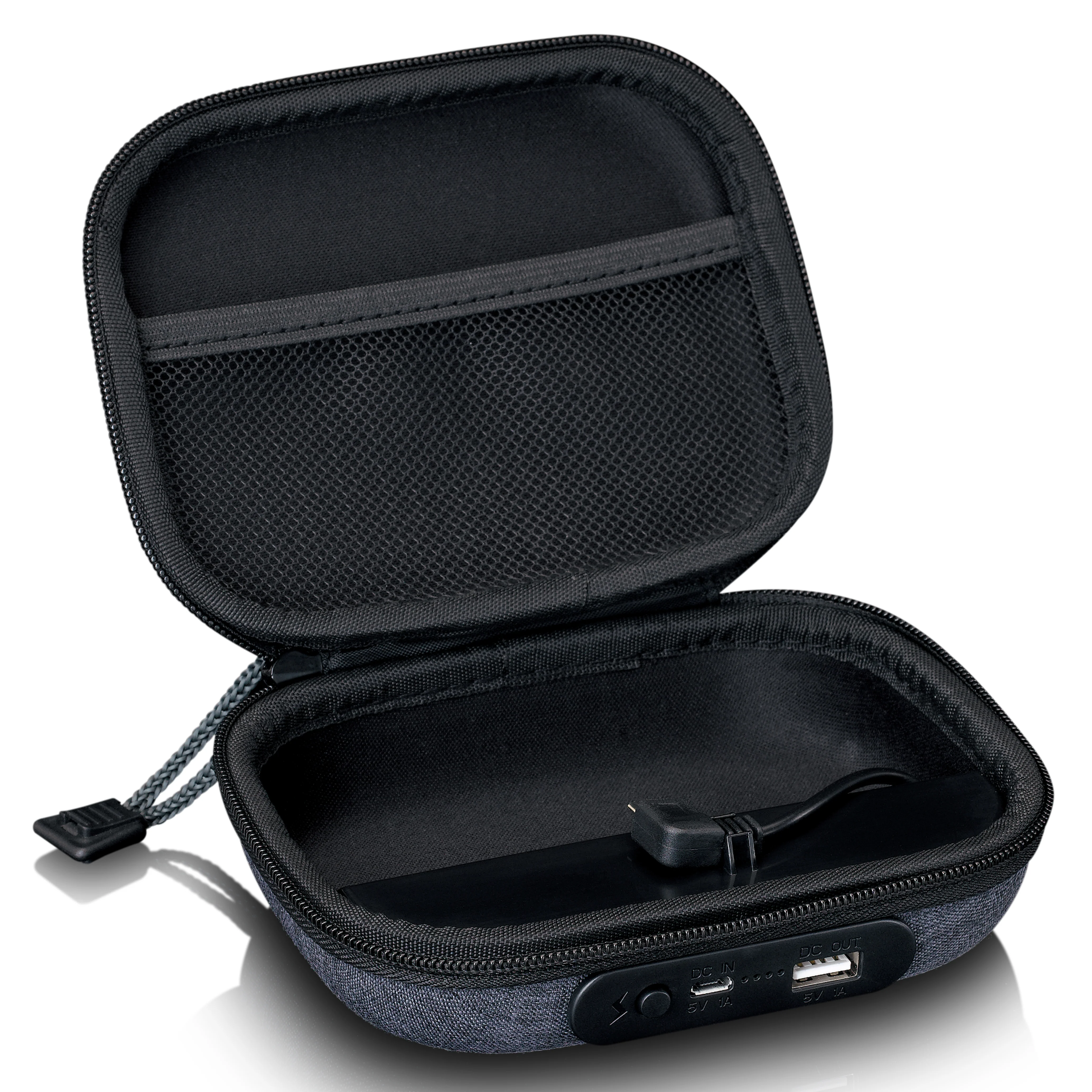 Lenco PBC-20GY - Étui avec chargeur portable intégré - Gris - Image 3