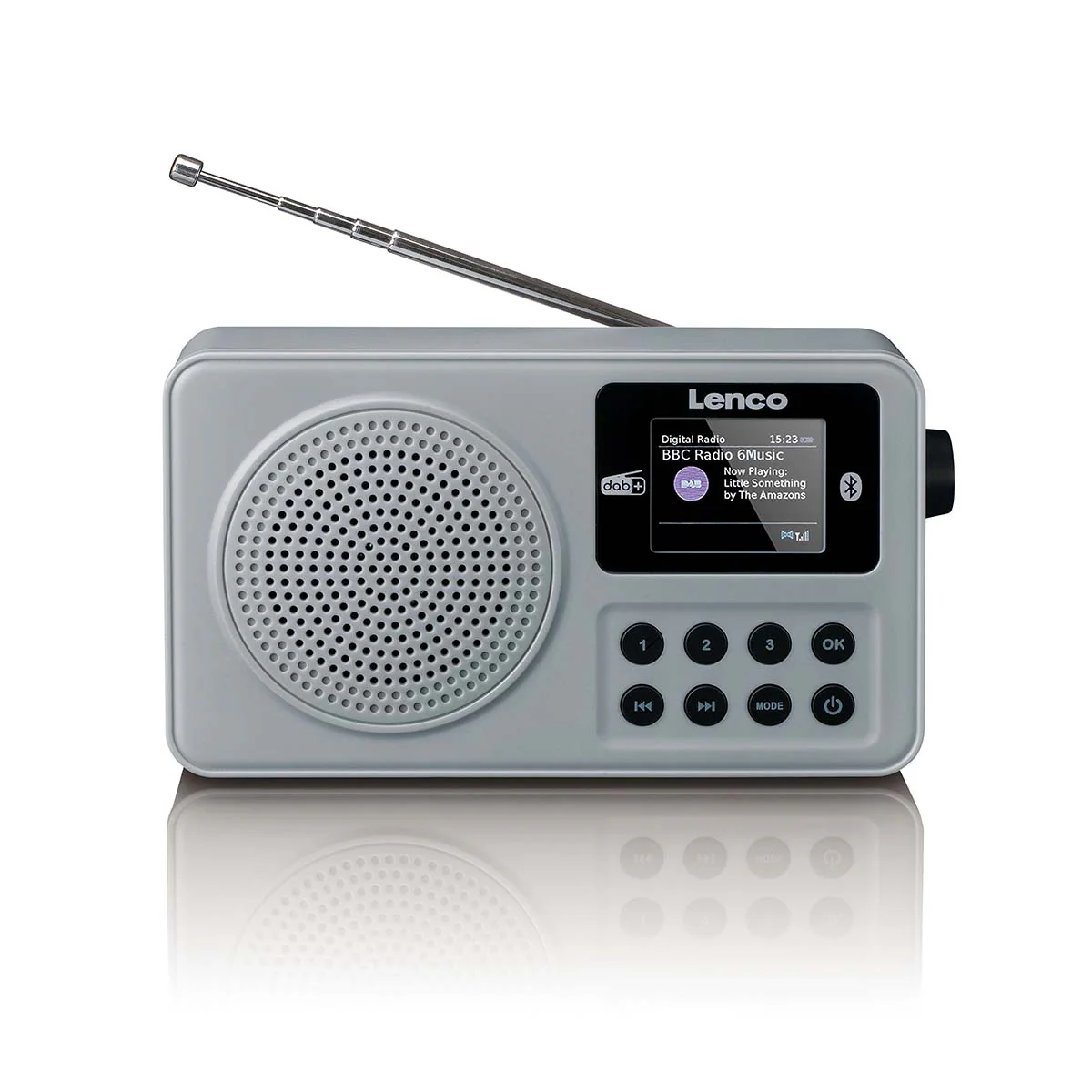 LENCO PDR-034GY - Radio portable DAB+/FM avec Bluetooth® et batterie rechargeable - Gris - Image 2