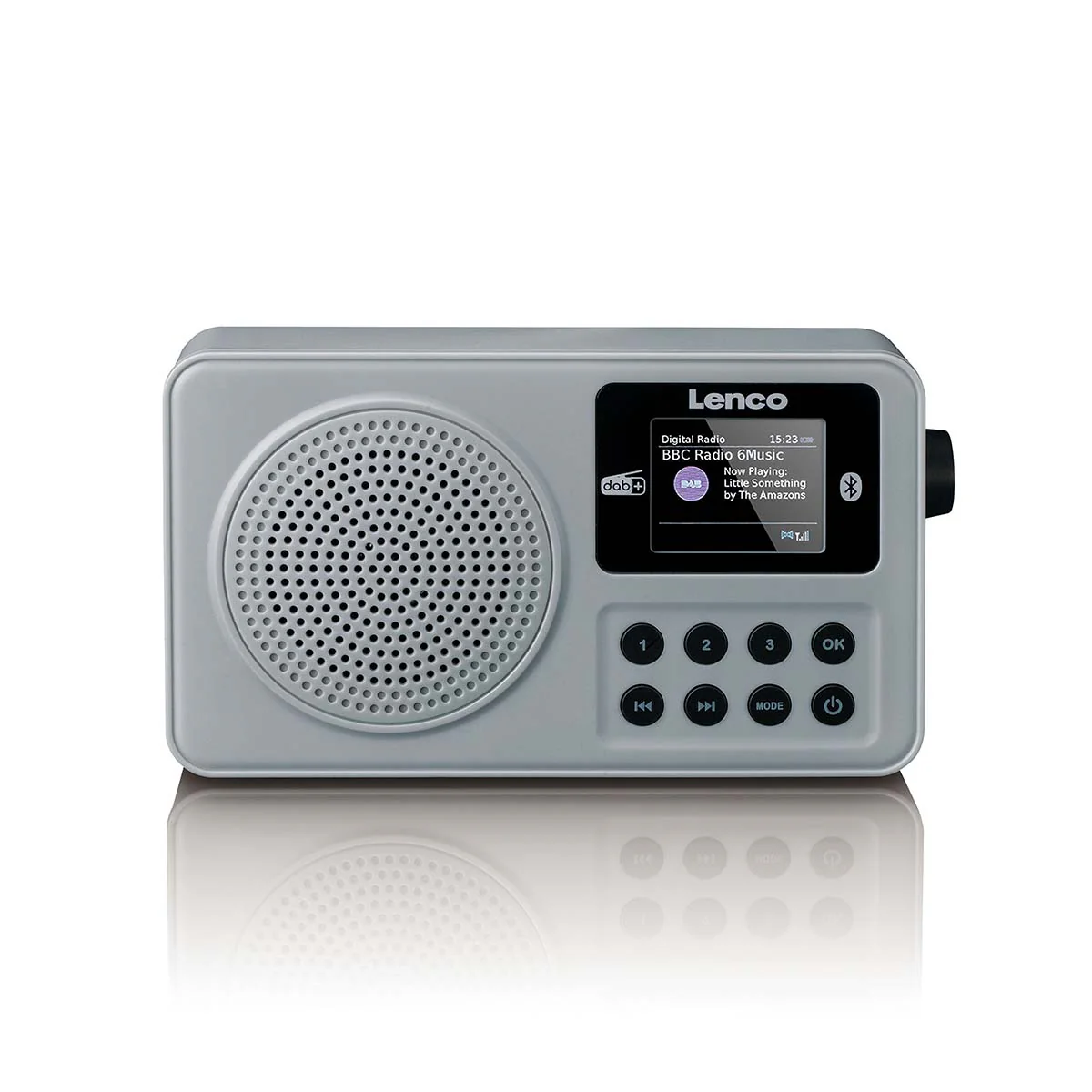 LENCO PDR-034GY - Radio portable DAB+/FM avec Bluetooth® et batterie rechargeable - Gris - Image 3