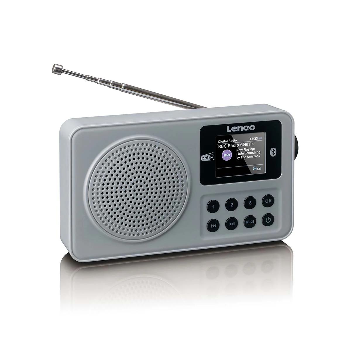 LENCO PDR-034GY - Radio portable DAB+/FM avec Bluetooth® et batterie rechargeable - Gris - Image 6