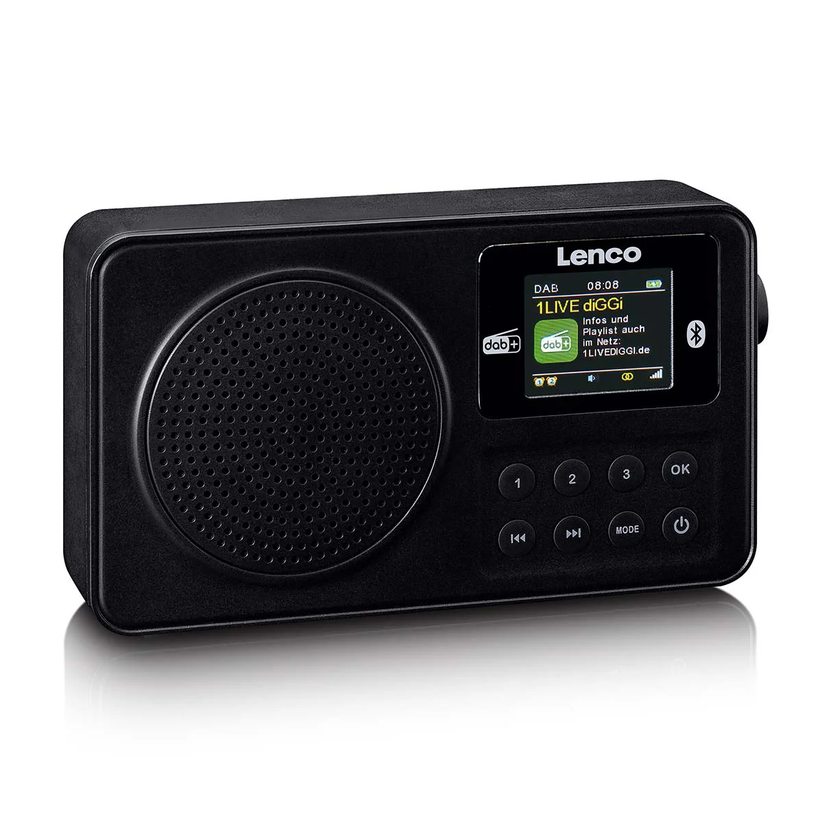 Lenco PDR-033BK - Radio portable DAB+/FM avec Bluetooth® et batterie rechargeable - Noir - Image 5