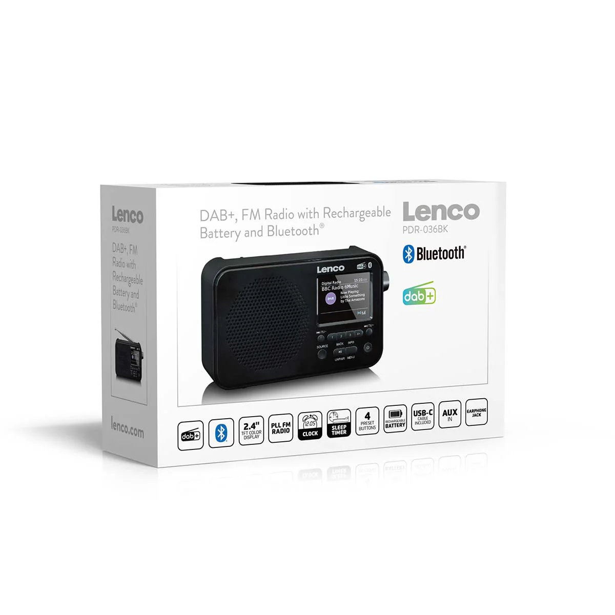 Lenco PDR-036BK - Radio DAB+/FM avec Bluetooth® - Noir - Image 10