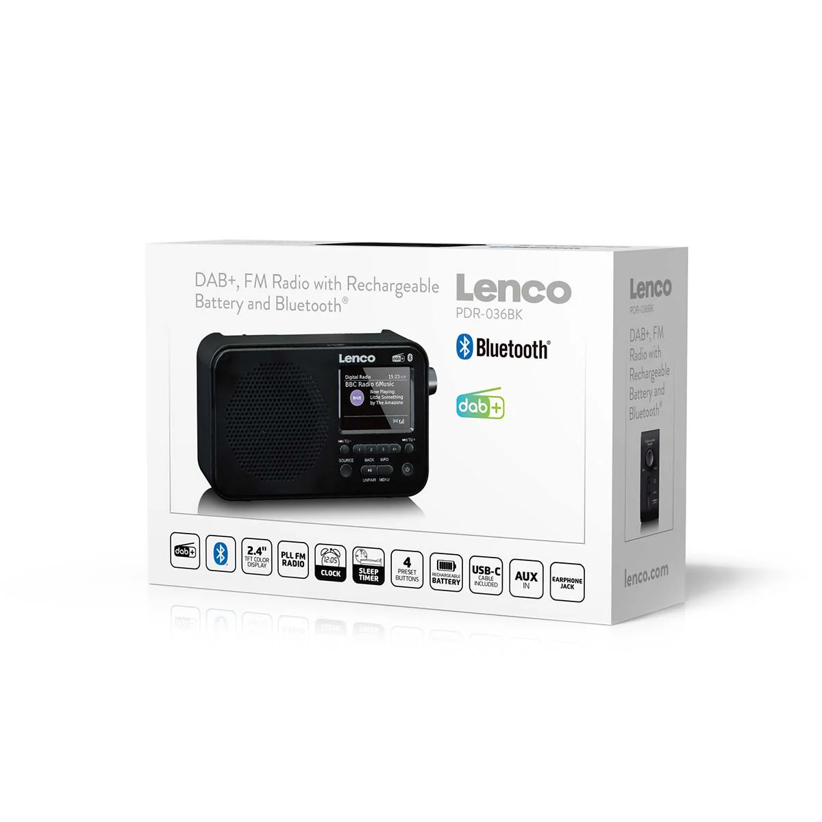 Lenco PDR-036BK - Radio DAB+/FM avec Bluetooth® - Noir - Image 9