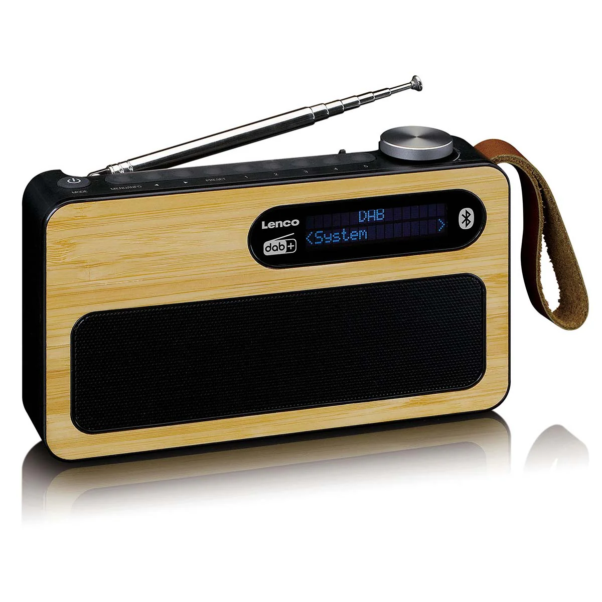 Lenco PDR-040BAMBOOBK - Radio DAB+ - Bambou - Noir - Image 4