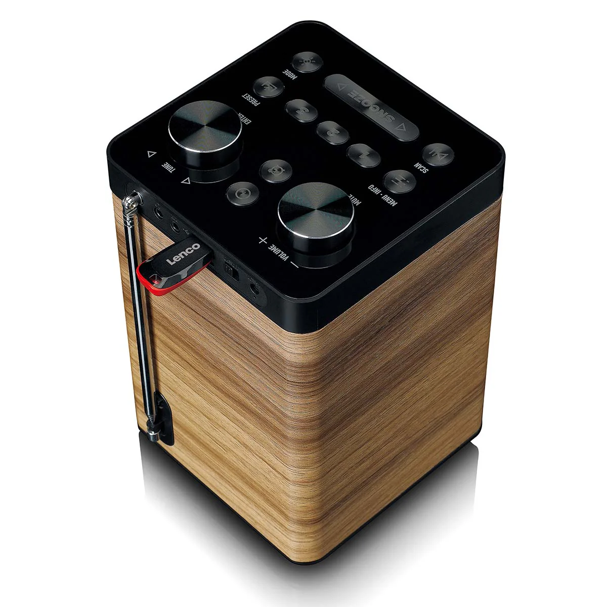 Lenco PDR-060WD - Radio portable DAB+/FM Bluetooth, haut-parleur 10W, batterie 14H - Noir - Image 9