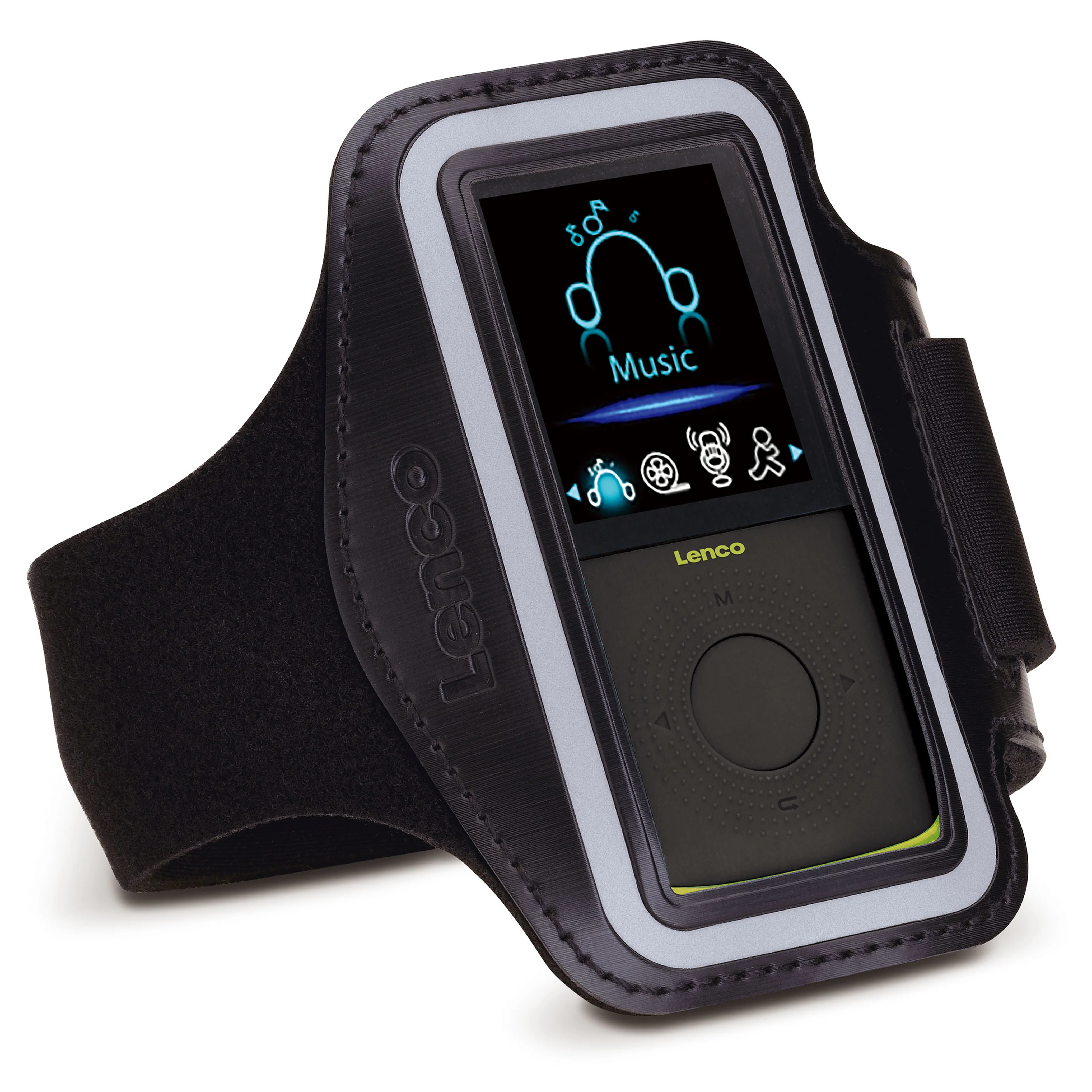 Lenco PODO-153LM - Lecteur MP3 de sport avec podomètre, oreillettes de sport et brassard de sport - Vert - Image 3