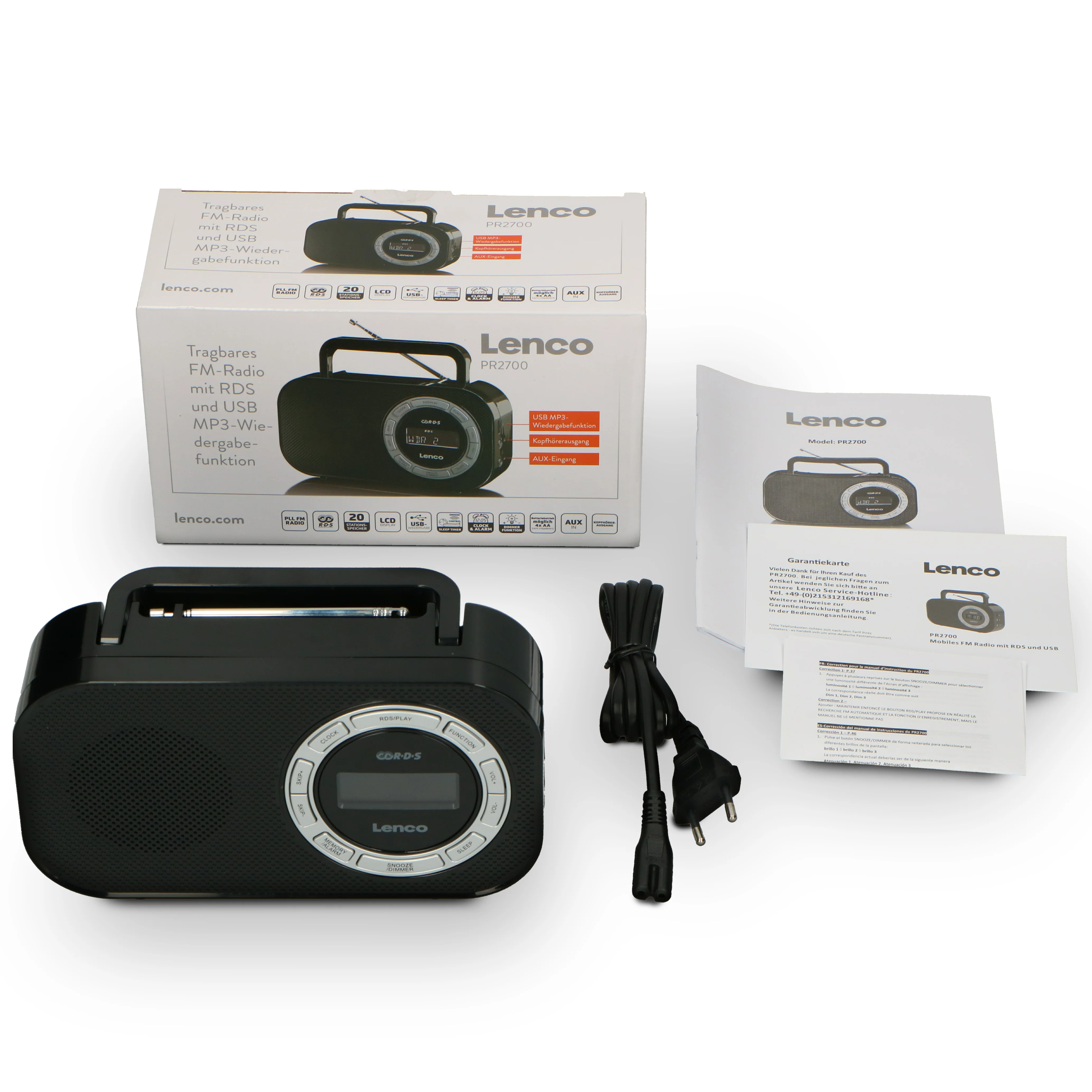 Lenco PR2700 - Radio de survie à piles compacte pour la survie en extérieur, Noir - Image 10
