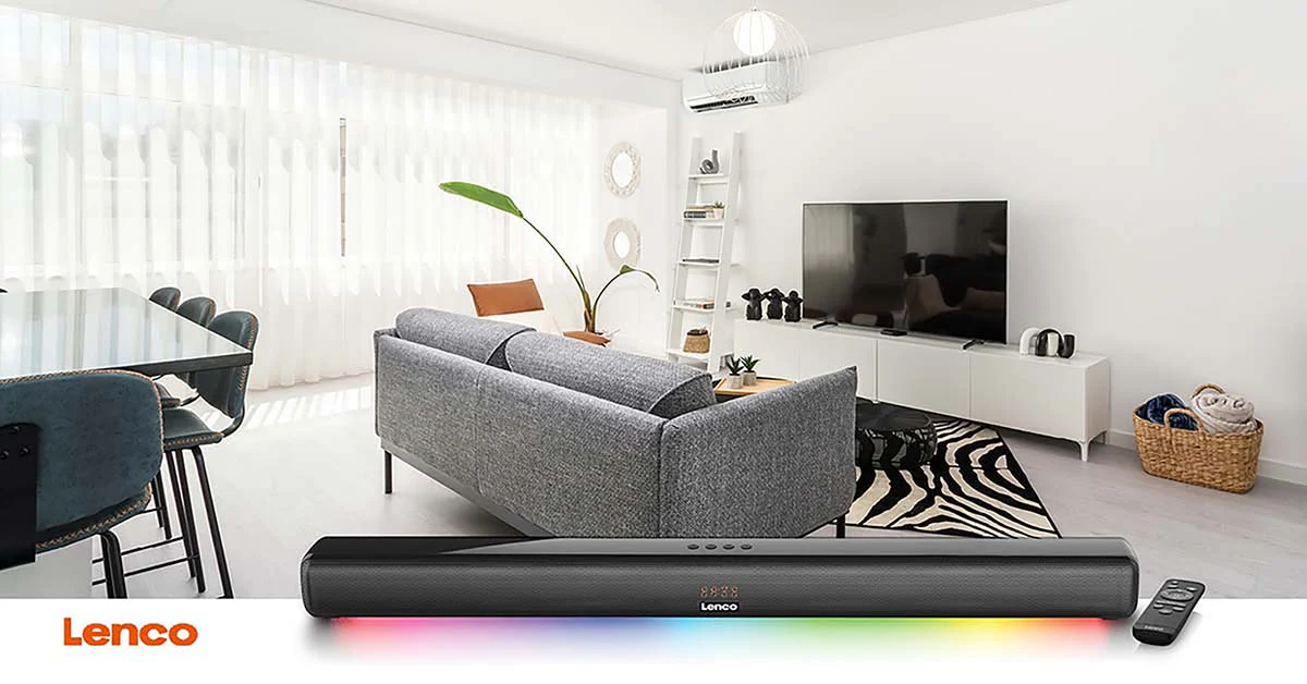 Lenco SB-042BK -85cm Bluetooth® Soundbar avec HDMI (ARC) et éclairage LED  - Noir - Image 16